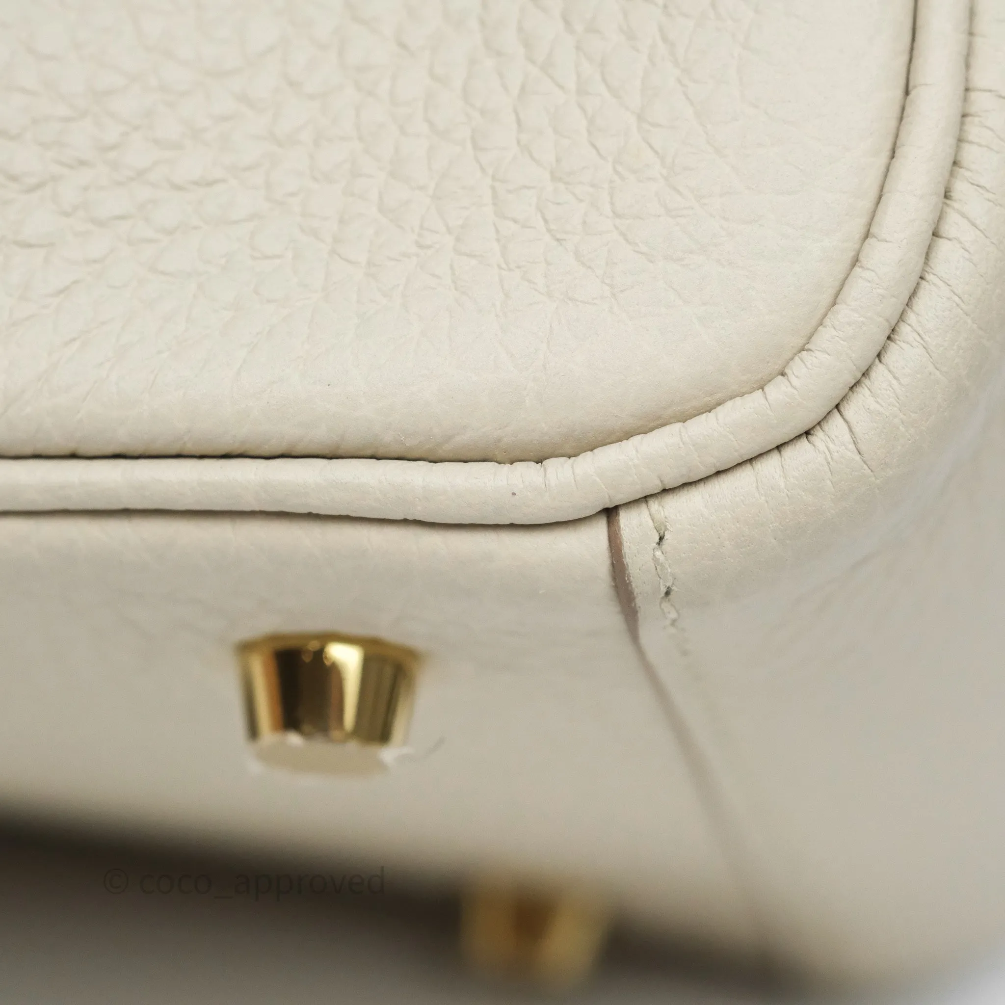 Herms Lindy 26 Beton 8L Clemence Gold Hardware