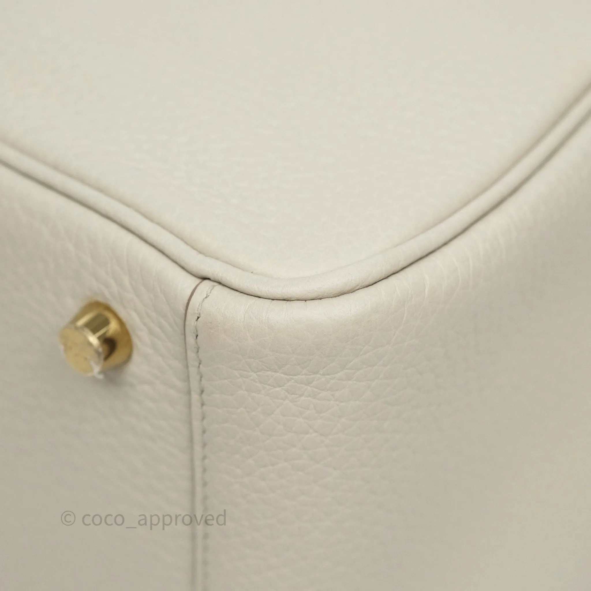 Herms Lindy 26 Beton 8L Clemence Gold Hardware