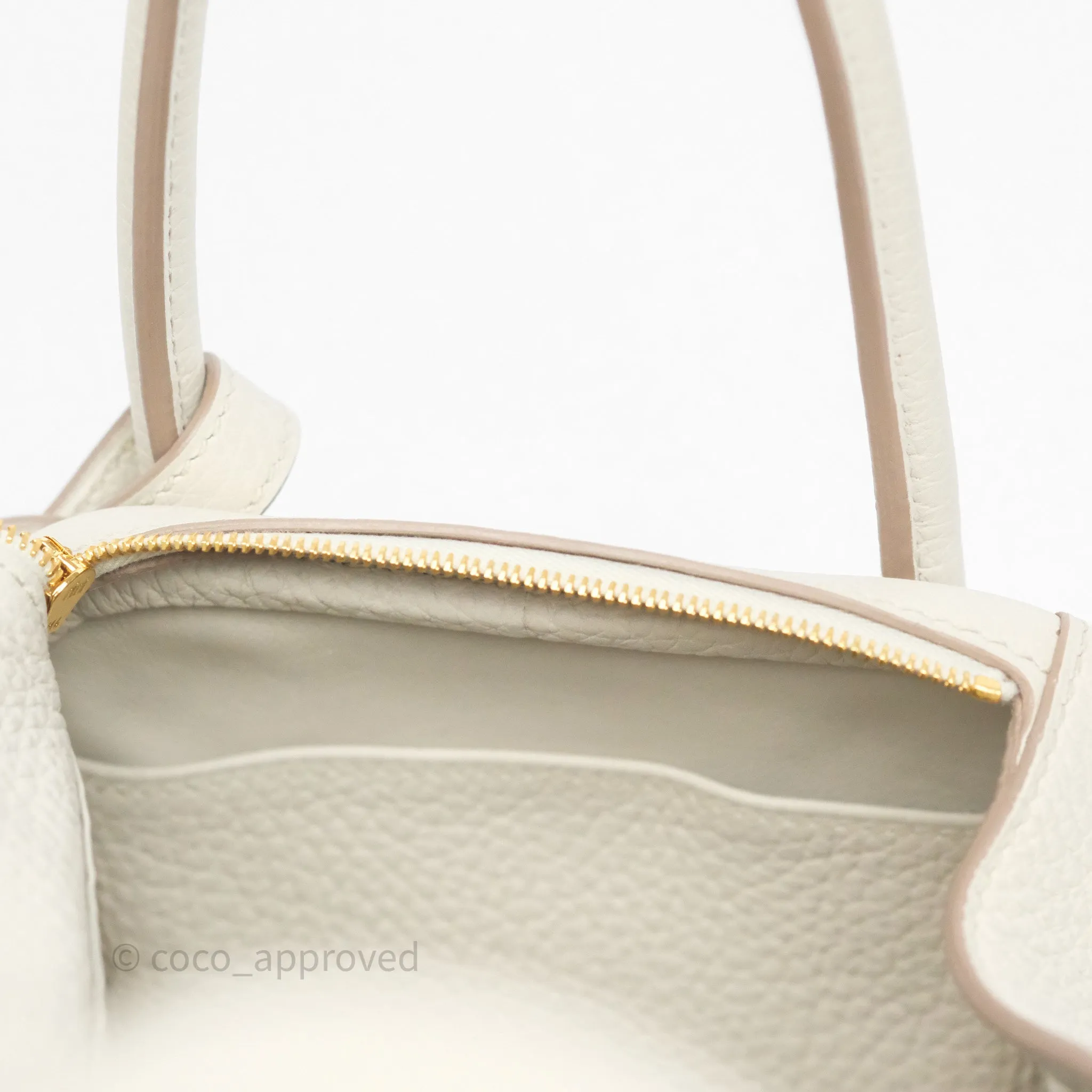 Herms Lindy 26 Beton 8L Clemence Gold Hardware