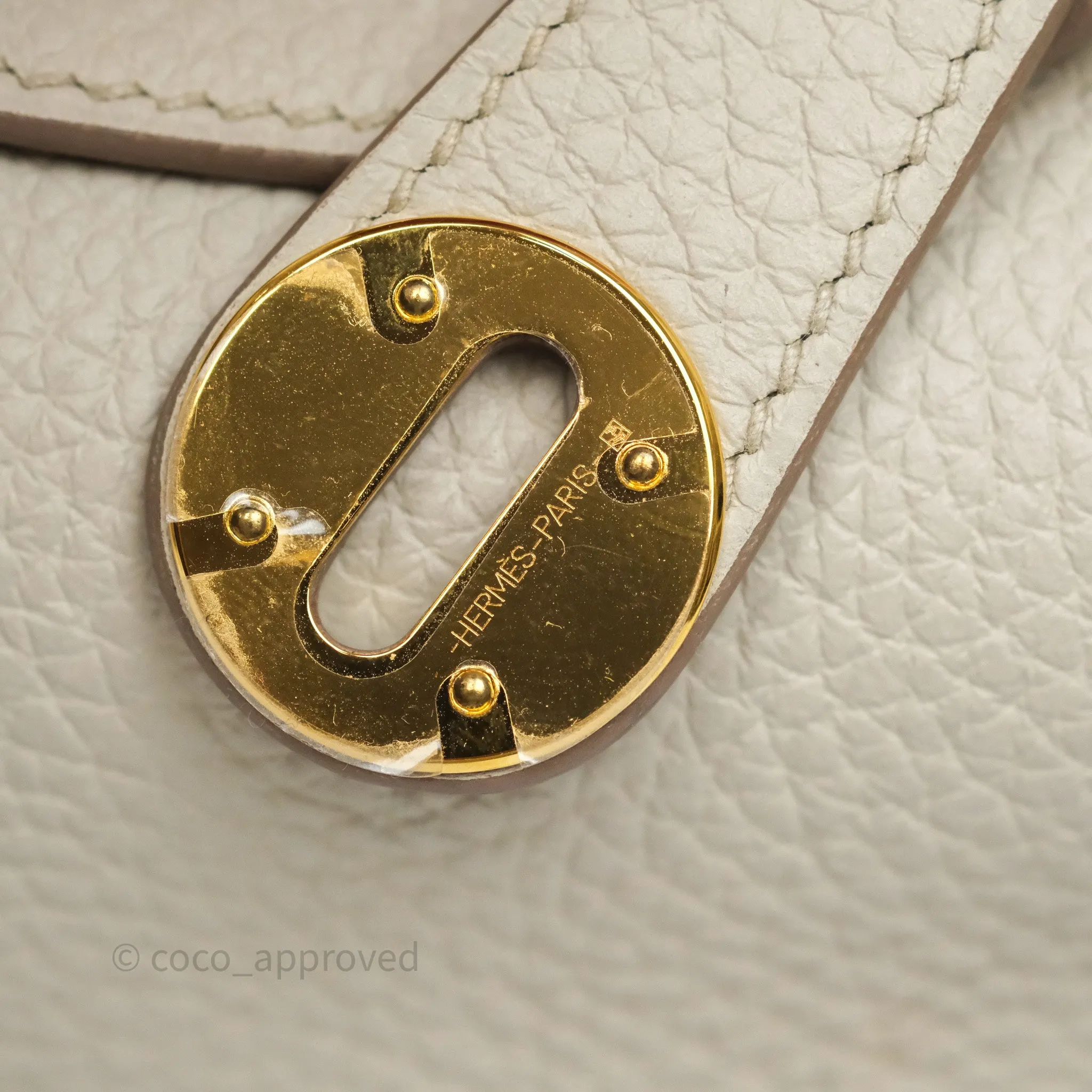 Herms Lindy 26 Beton 8L Clemence Gold Hardware