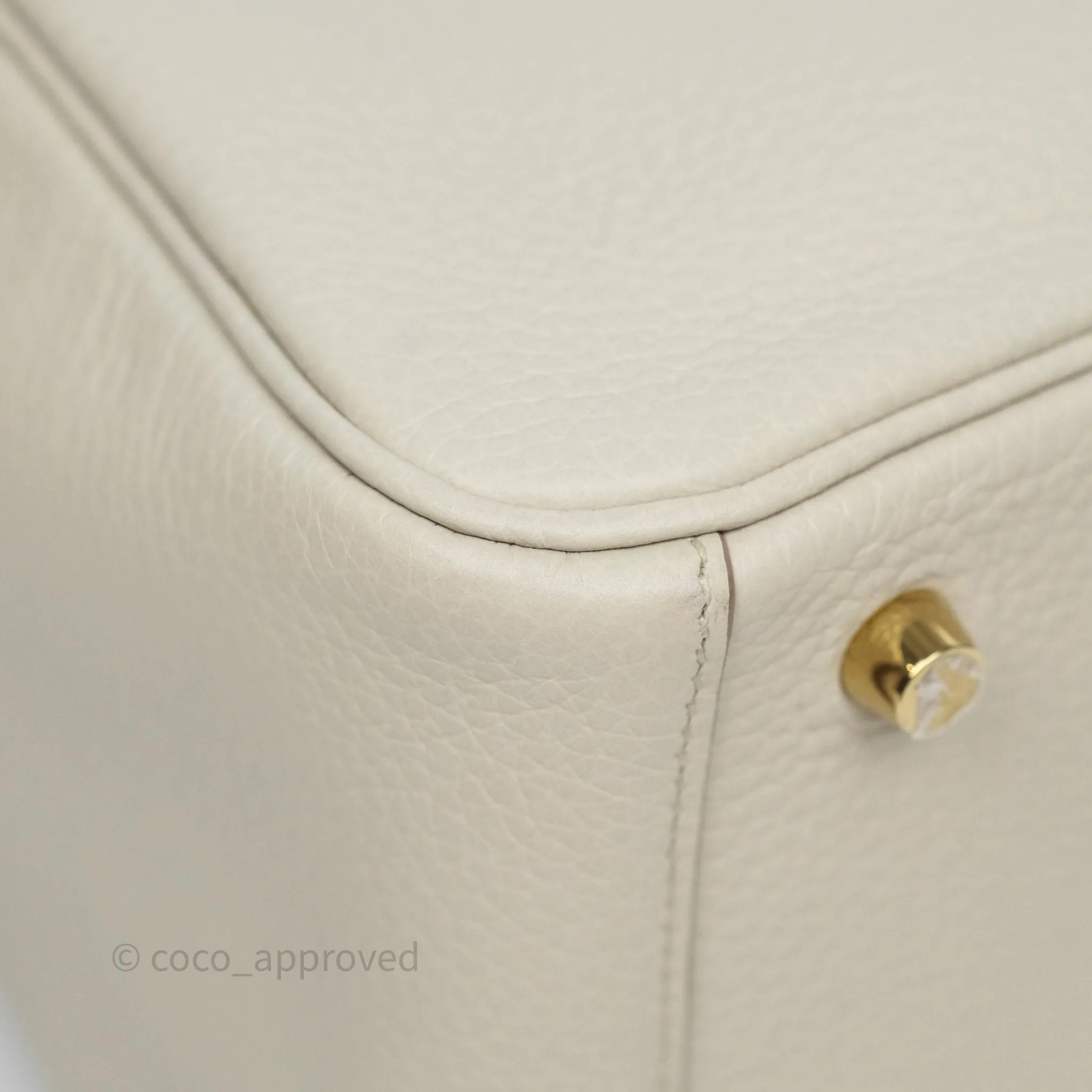 Herms Lindy 26 Beton 8L Clemence Gold Hardware