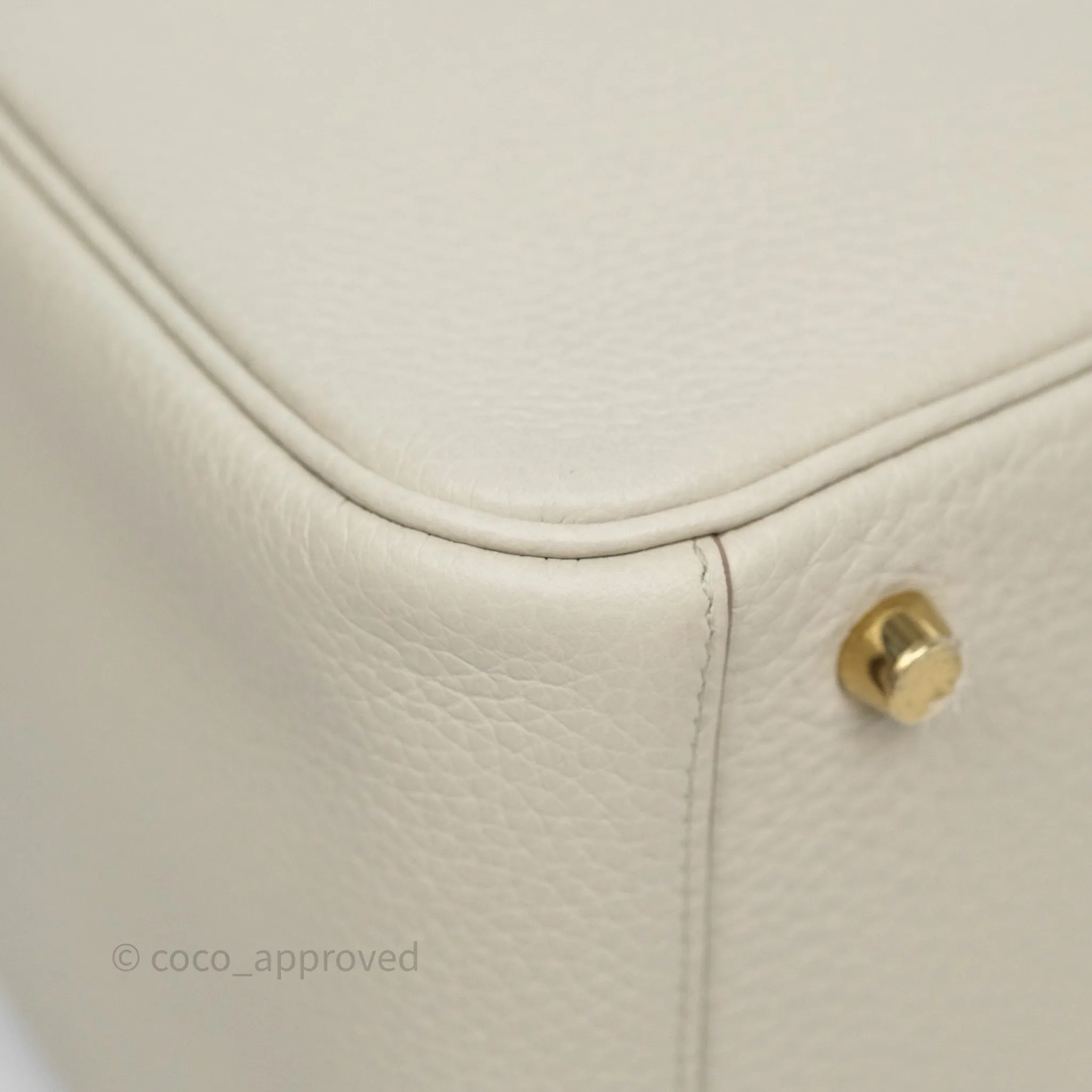 Herms Lindy 26 Beton 8L Clemence Gold Hardware
