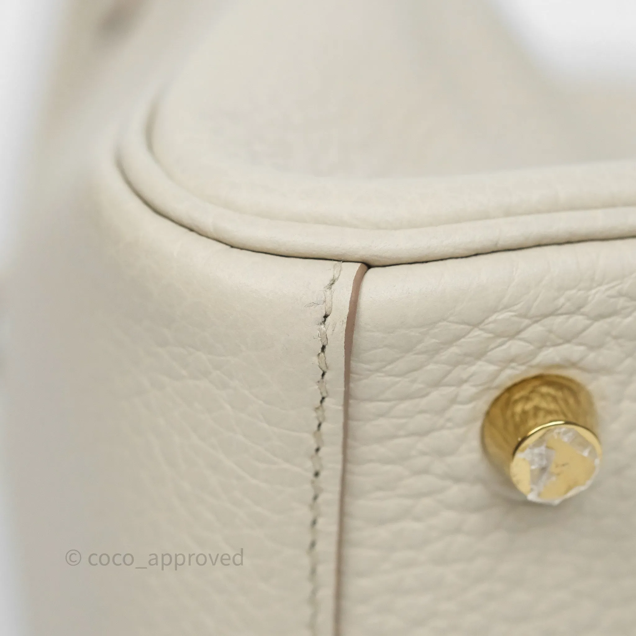 Herms Lindy 26 Beton 8L Clemence Gold Hardware
