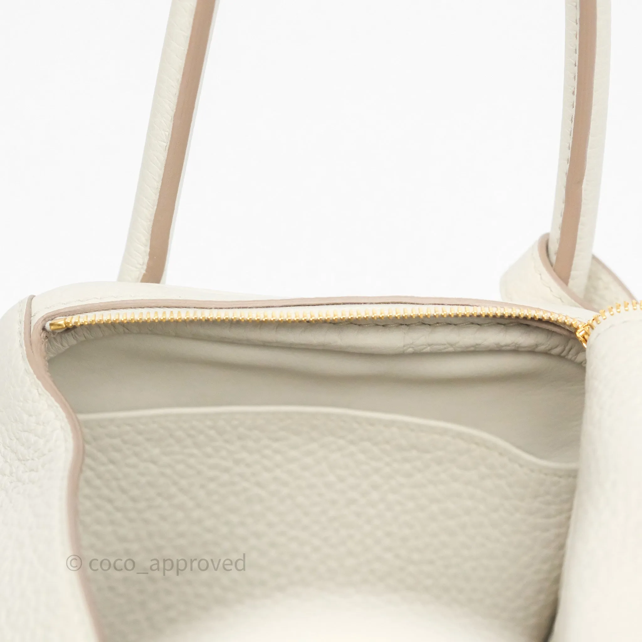 Herms Lindy 26 Beton 8L Clemence Gold Hardware