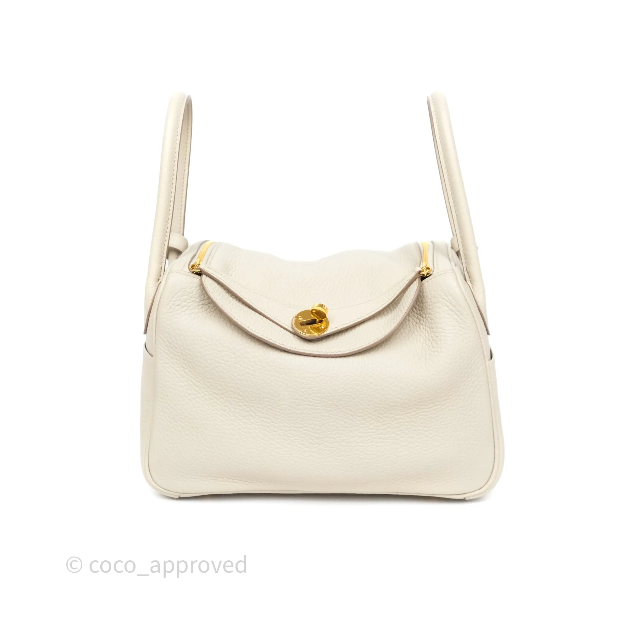Herms Lindy 26 Beton 8L Clemence Gold Hardware
