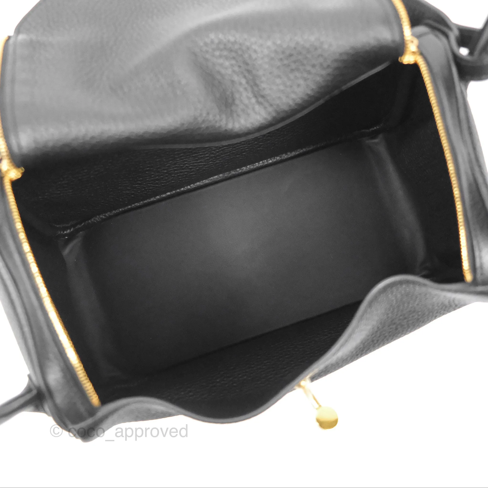 Herms Lindy 26 Black Noir 89 Clemence Gold Hardware