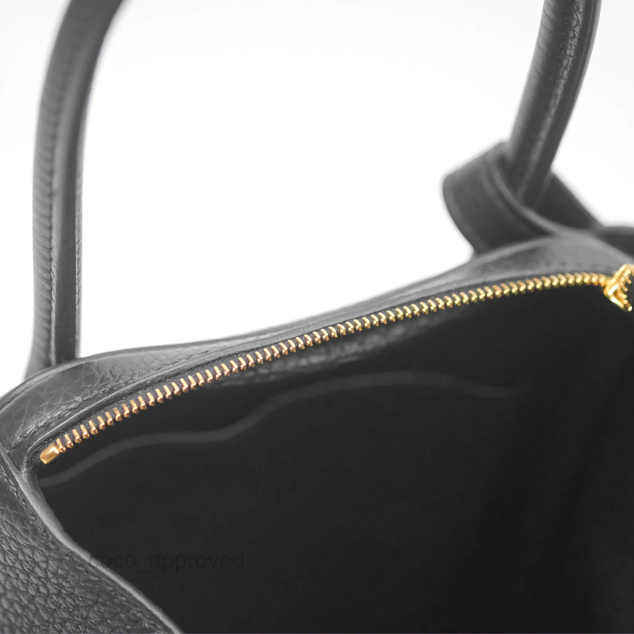 Herms Lindy 26 Black Noir 89 Clemence Gold Hardware