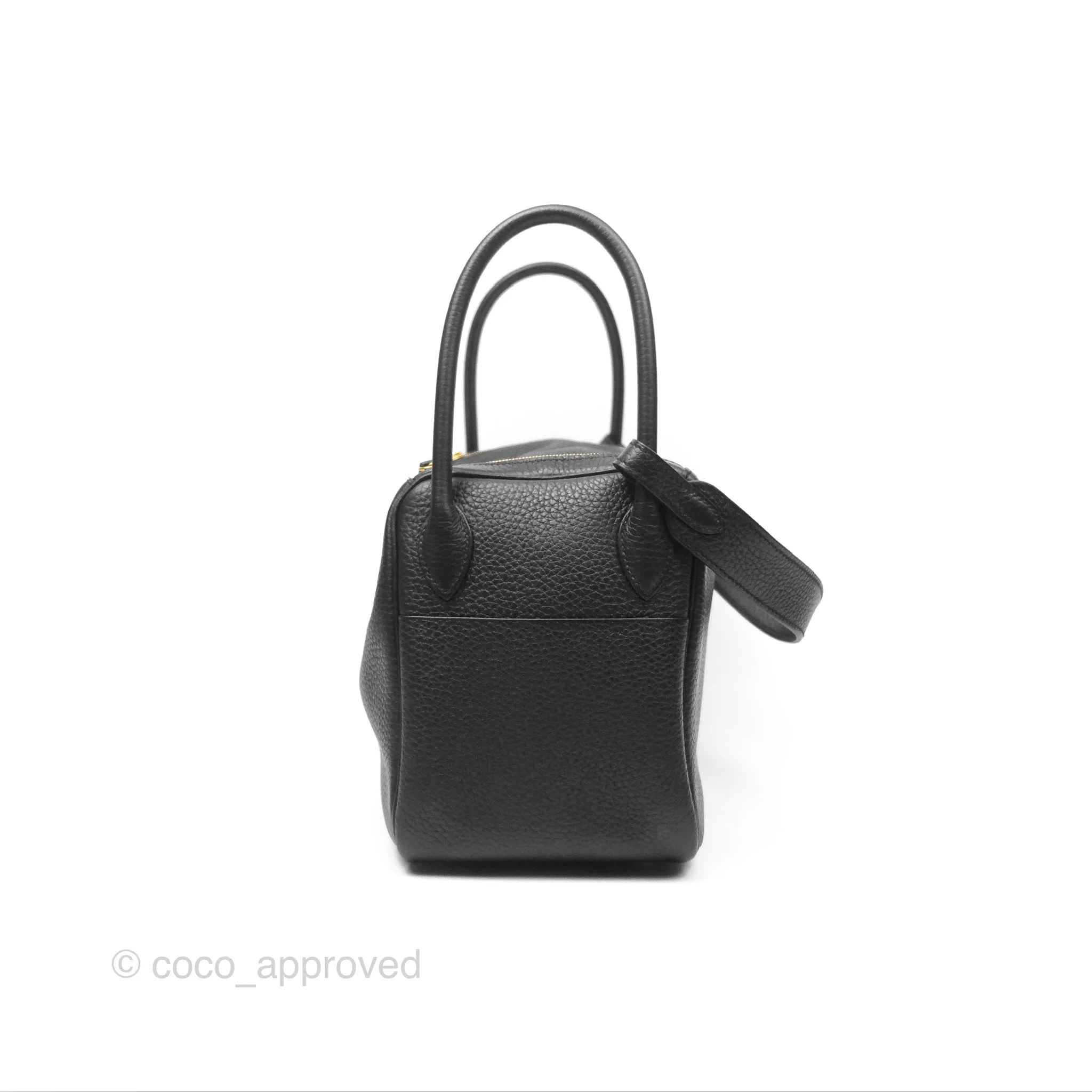 Herms Lindy 26 Black Noir 89 Clemence Gold Hardware