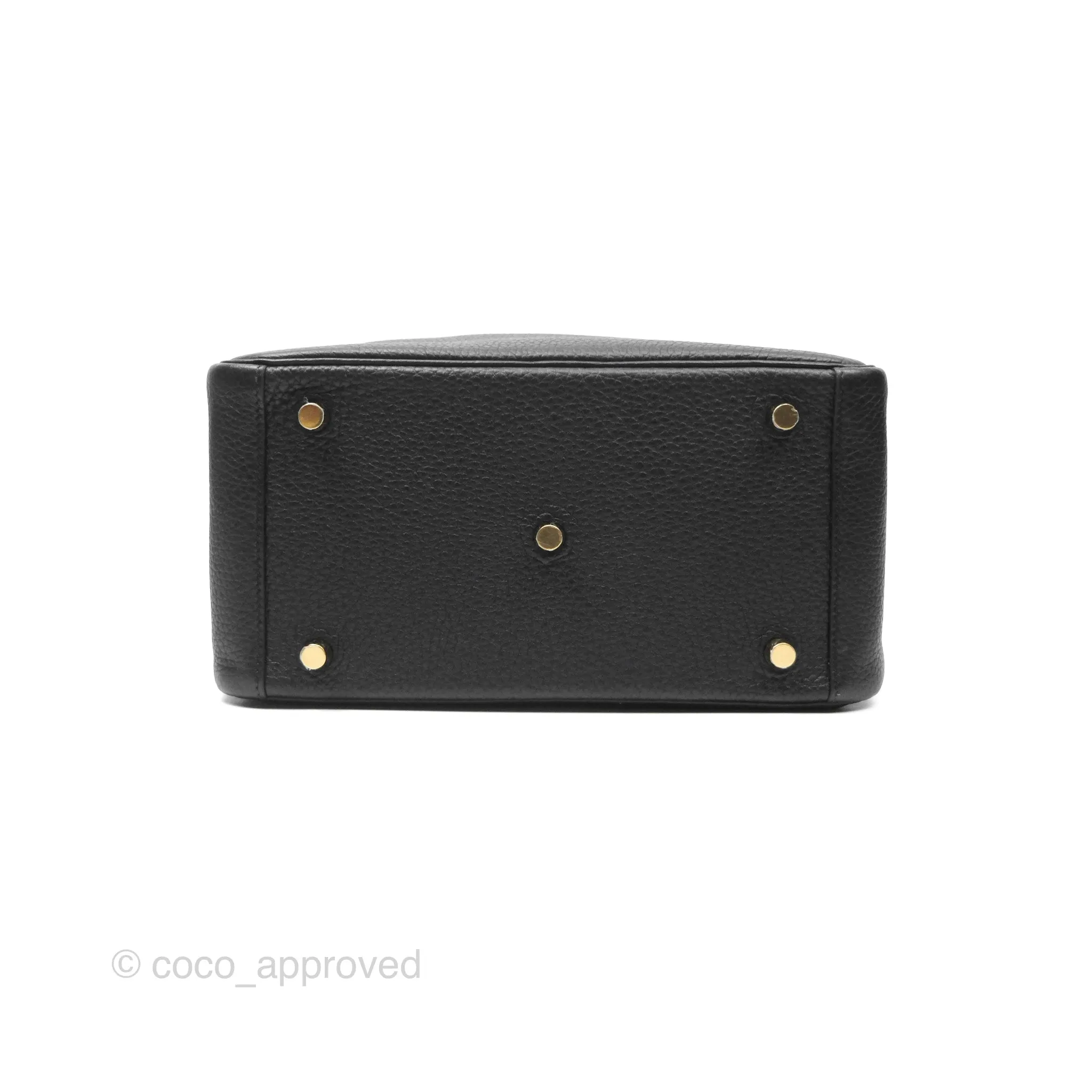 Herms Lindy 26 Black Noir 89 Clemence Gold Hardware