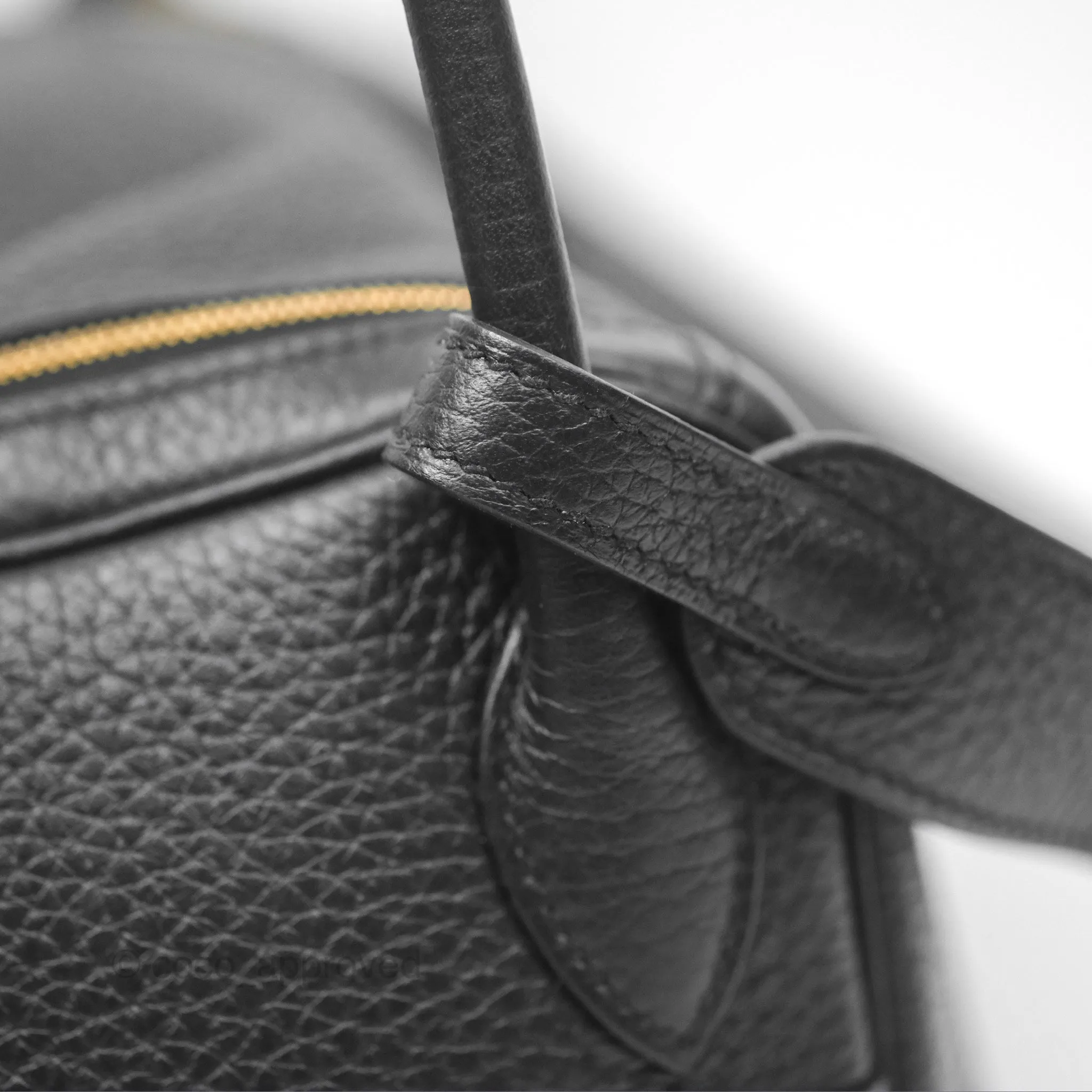 Herms Lindy 26 Black Noir 89 Clemence Gold Hardware