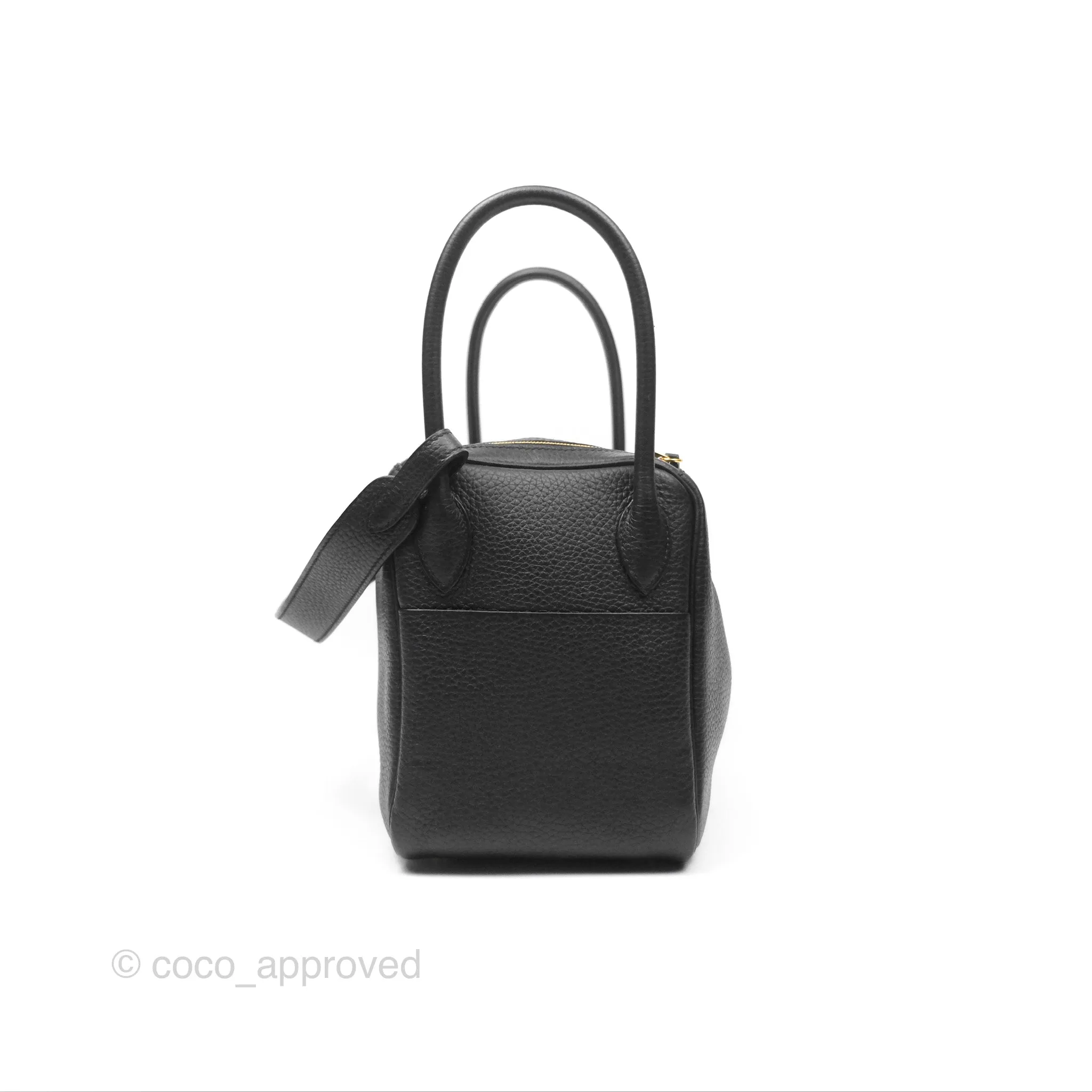 Herms Lindy 26 Black Noir 89 Clemence Gold Hardware