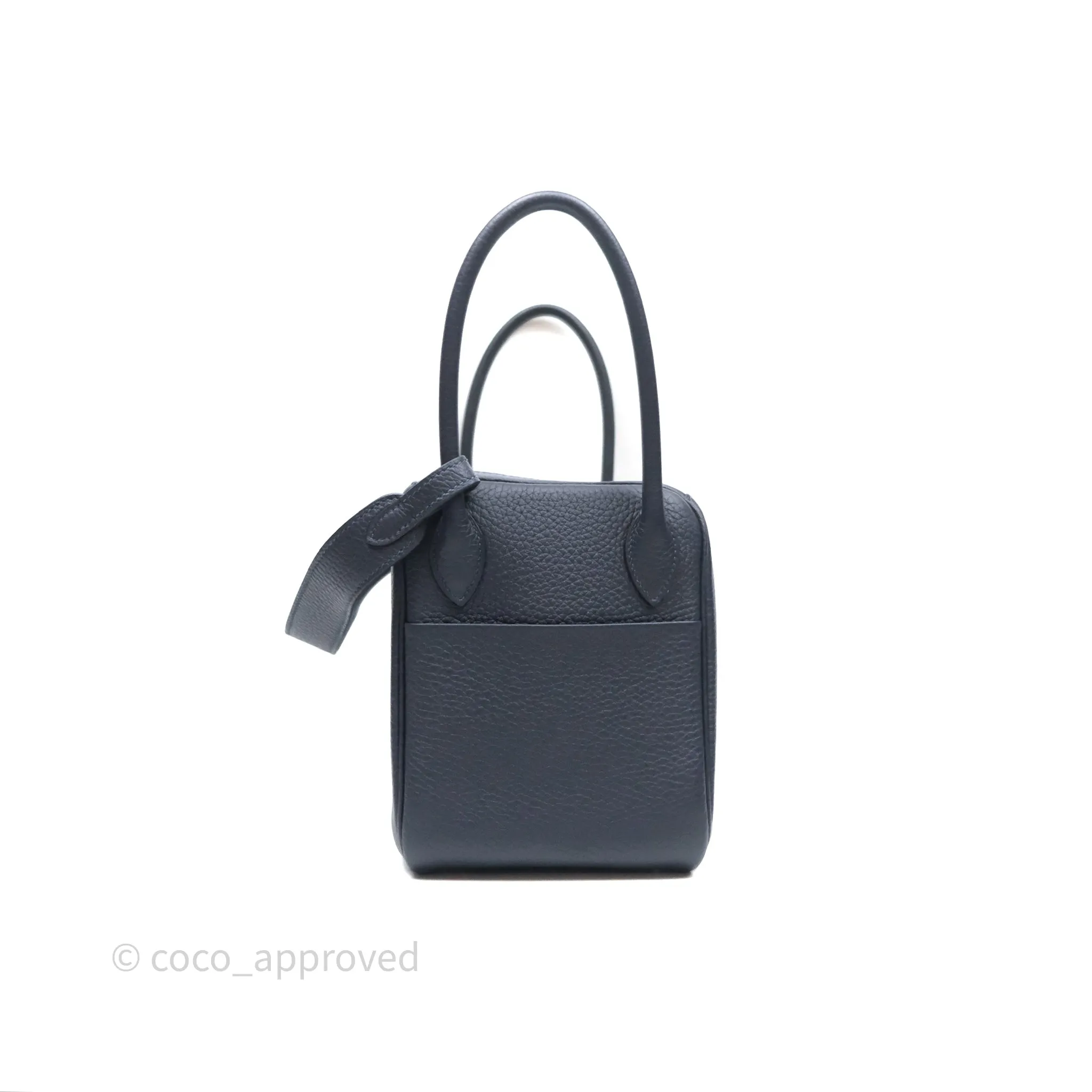 Herms Lindy 26 Bleu Nuit 2Z Taurillon Clemence Palladium Hardware