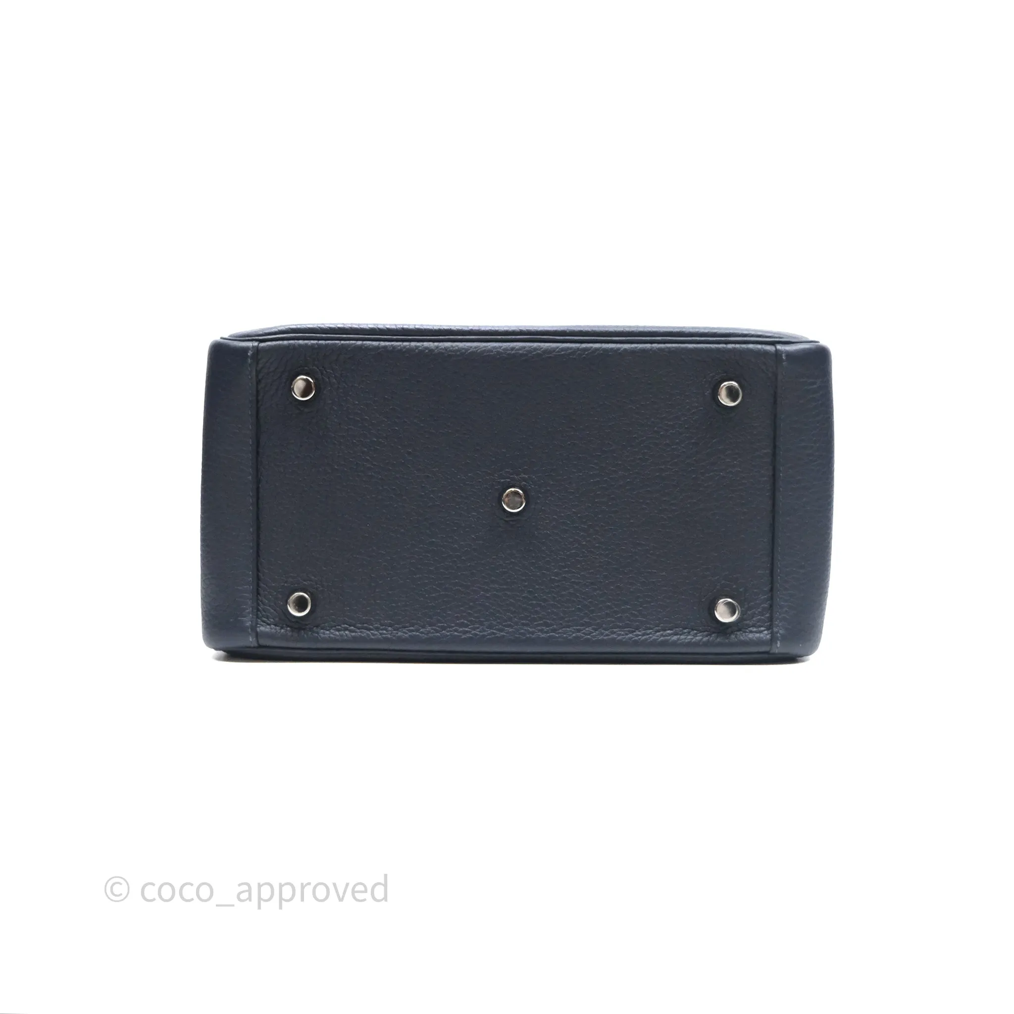 Herms Lindy 26 Bleu Nuit 2Z Taurillon Clemence Palladium Hardware