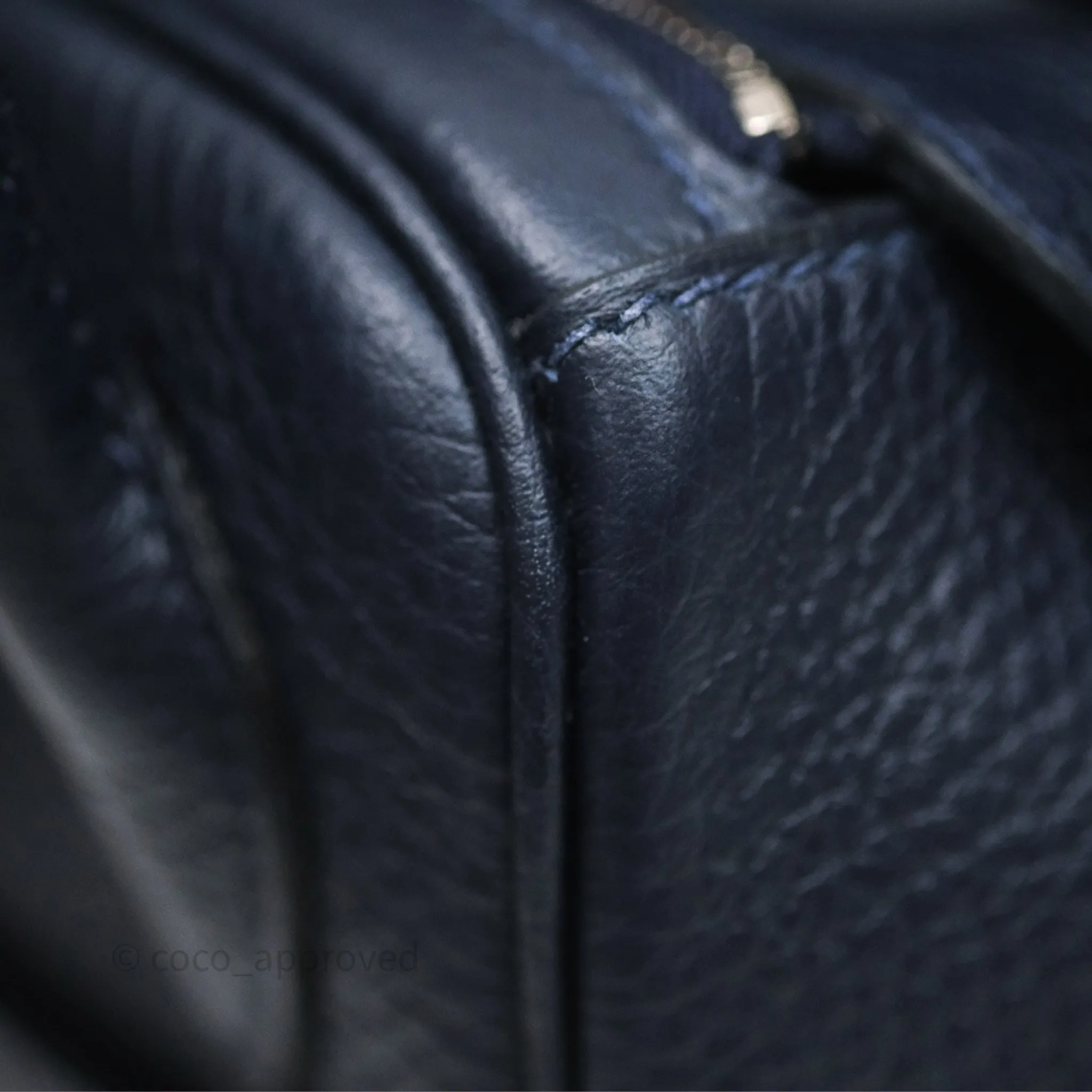 Herms Lindy 26 Bleu Nuit 2Z Taurillon Clemence Palladium Hardware