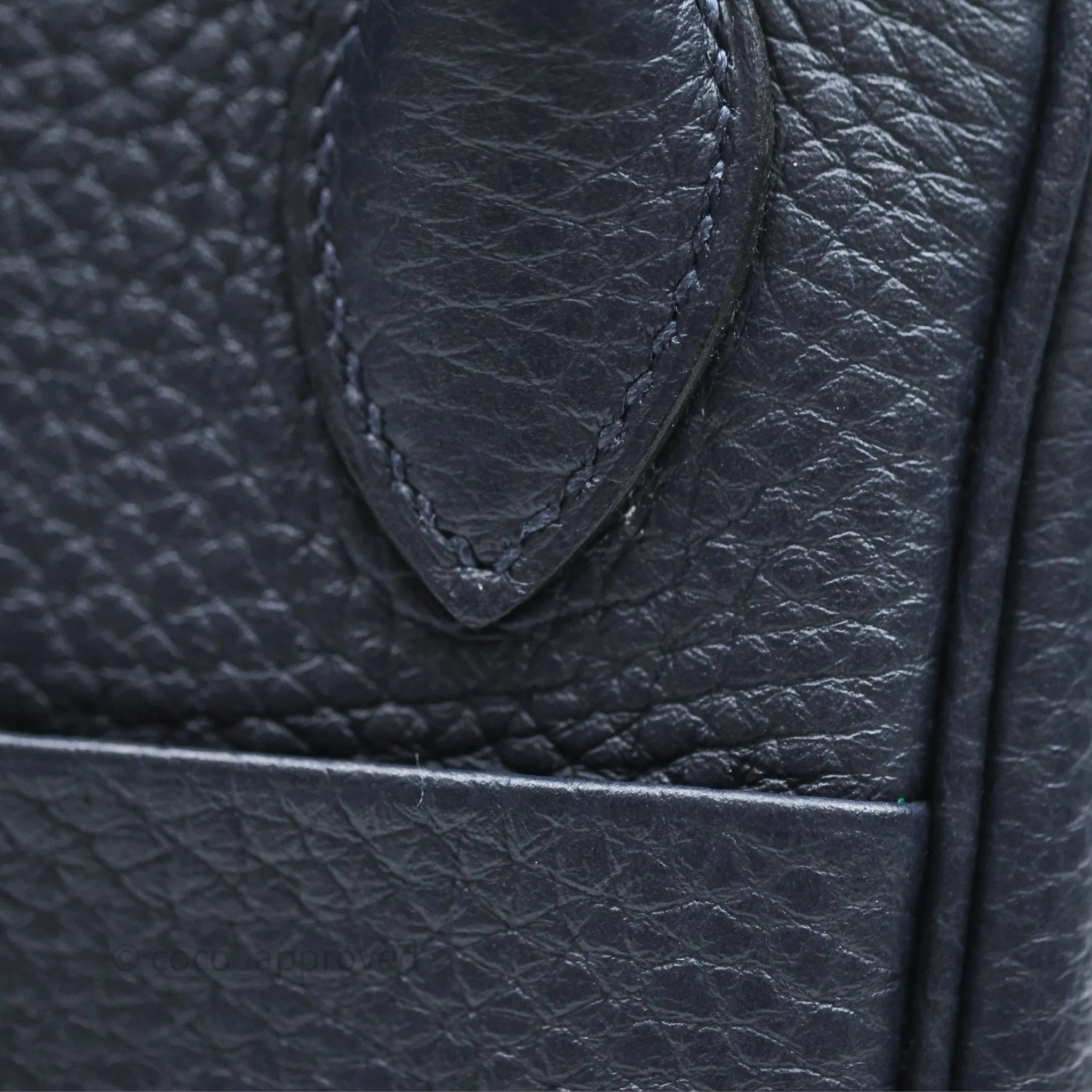 Herms Lindy 26 Bleu Nuit 2Z Taurillon Clemence Palladium Hardware