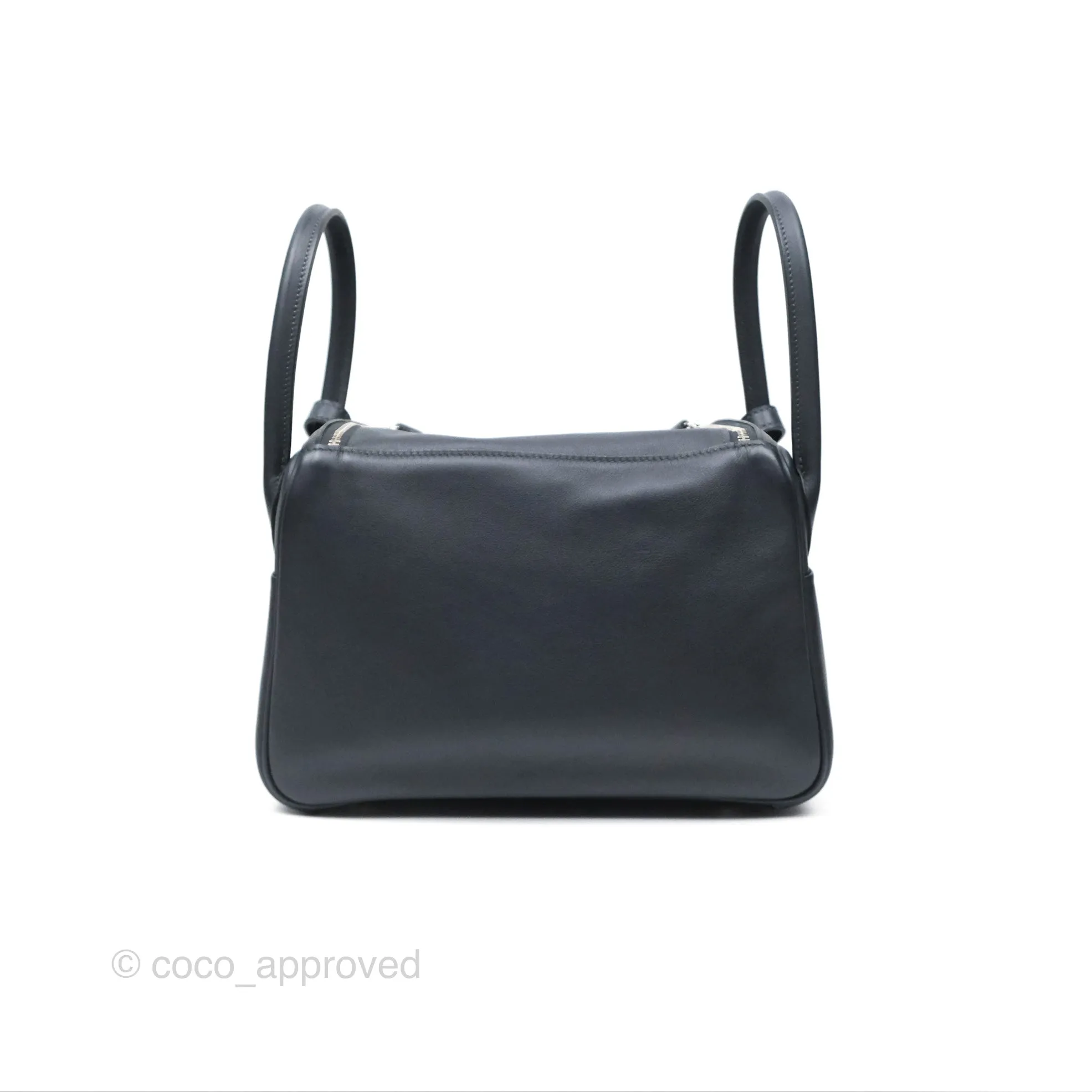 Herms Lindy 26 Caban/Bleu Frida Swift Palladium Hardware
