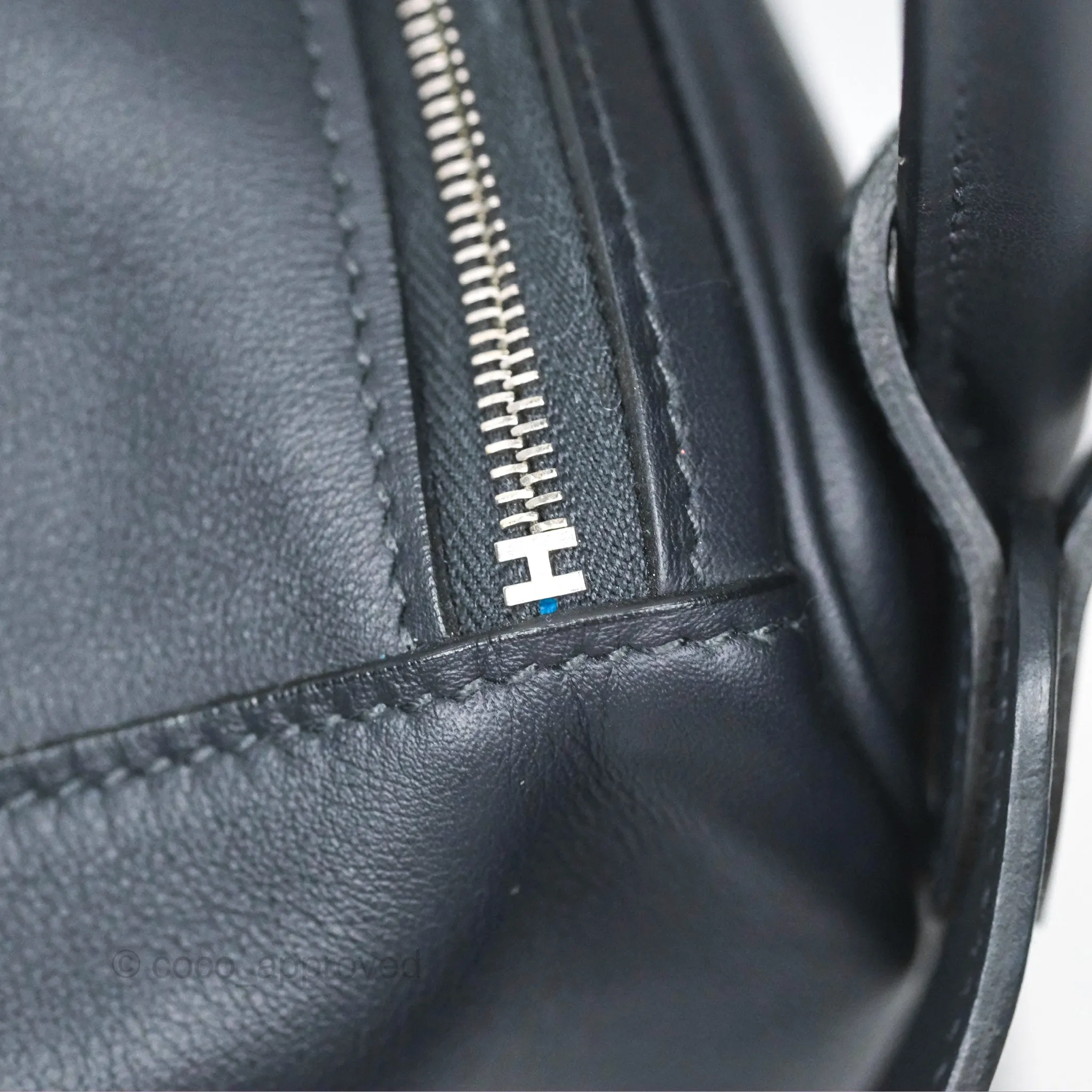 Herms Lindy 26 Caban/Bleu Frida Swift Palladium Hardware