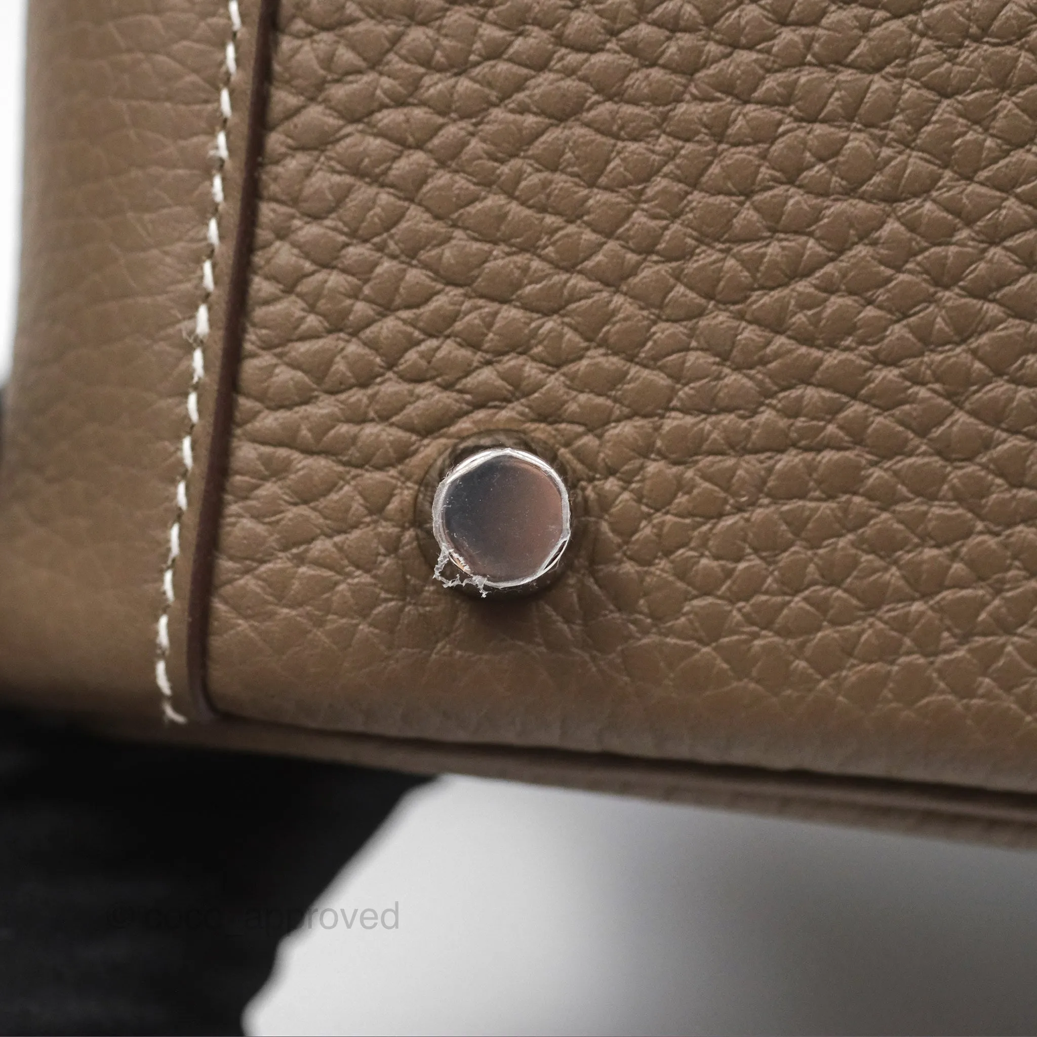 Herms Lindy 26 Clemence Etoupe 18 Palladium Hardware