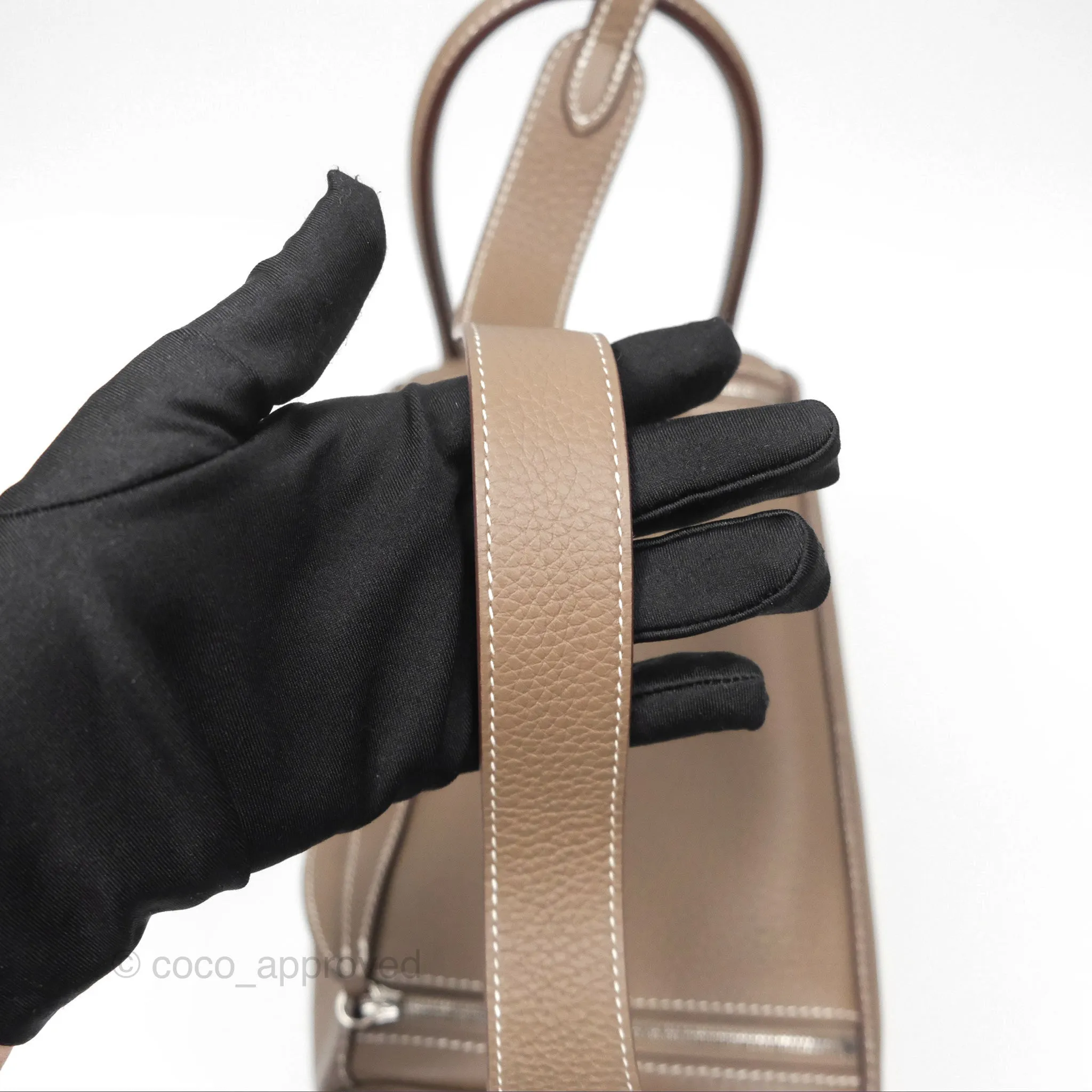 Herms Lindy 26 Clemence Etoupe 18 Palladium Hardware