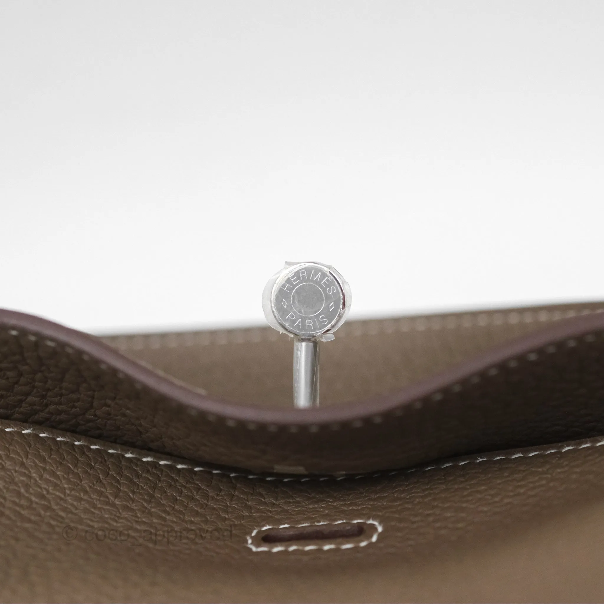Herms Lindy 26 Clemence Etoupe 18 Palladium Hardware