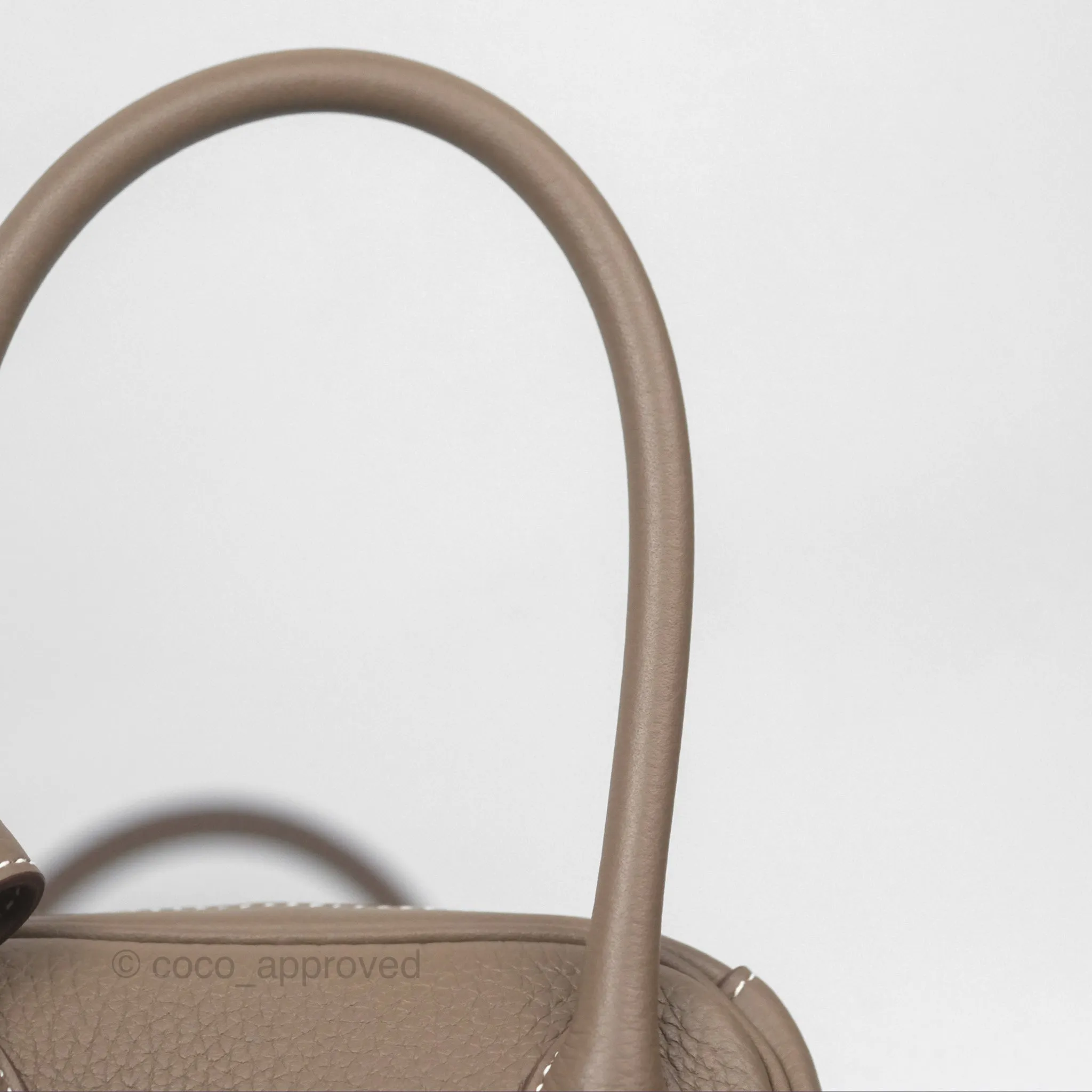Herms Lindy 26 Clemence Etoupe 18 Palladium Hardware