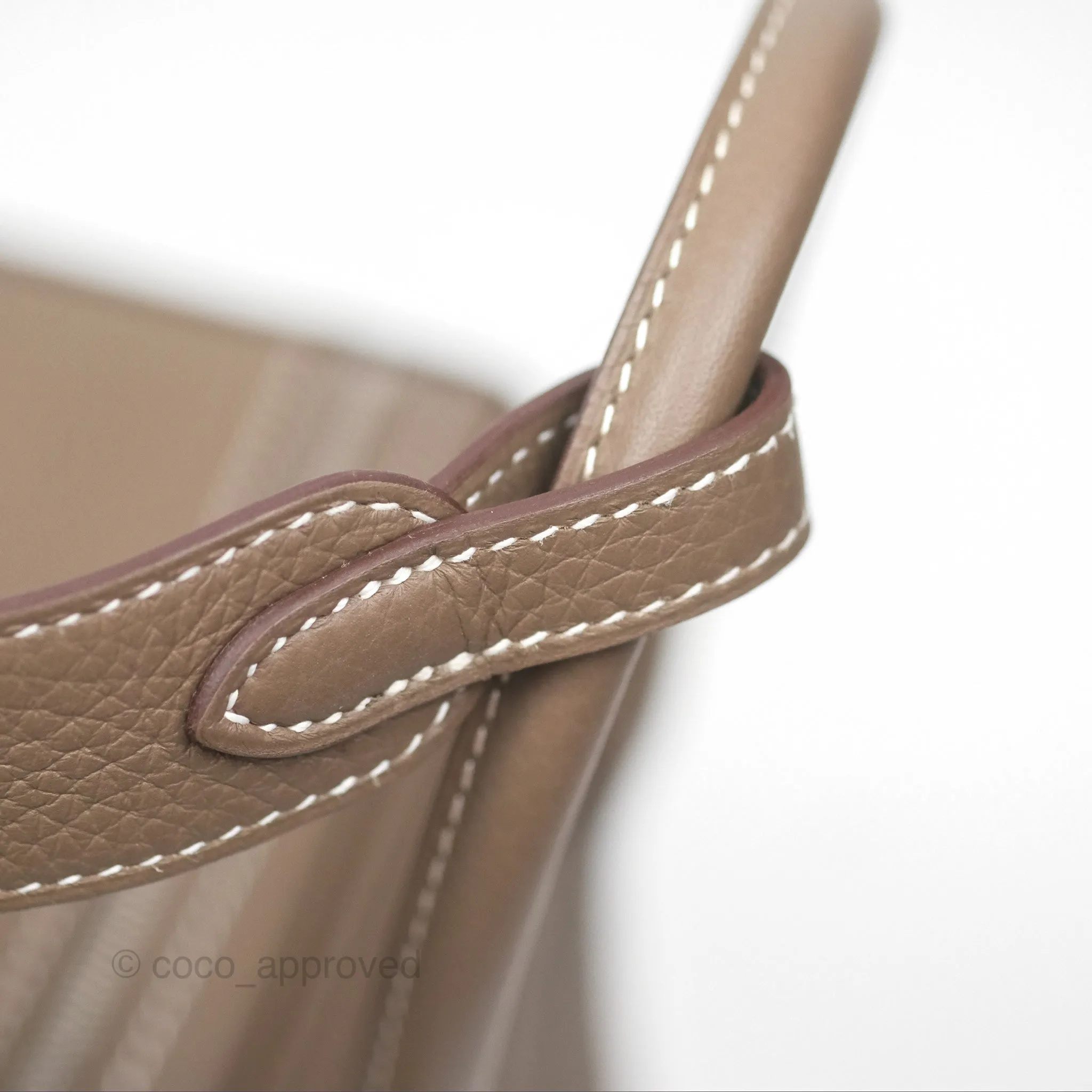 Herms Lindy 26 Clemence Etoupe 18 Palladium Hardware