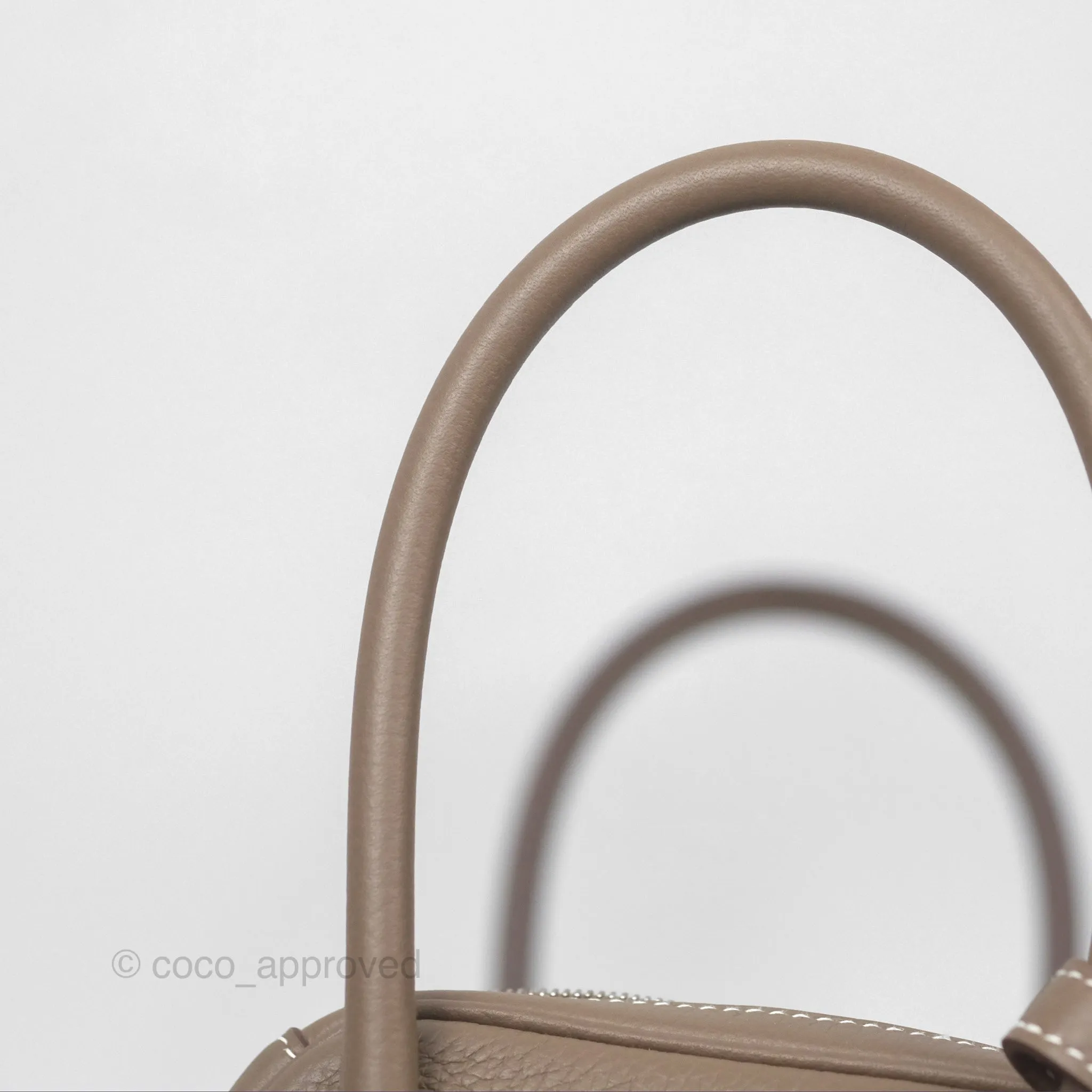 Herms Lindy 26 Clemence Etoupe 18 Palladium Hardware