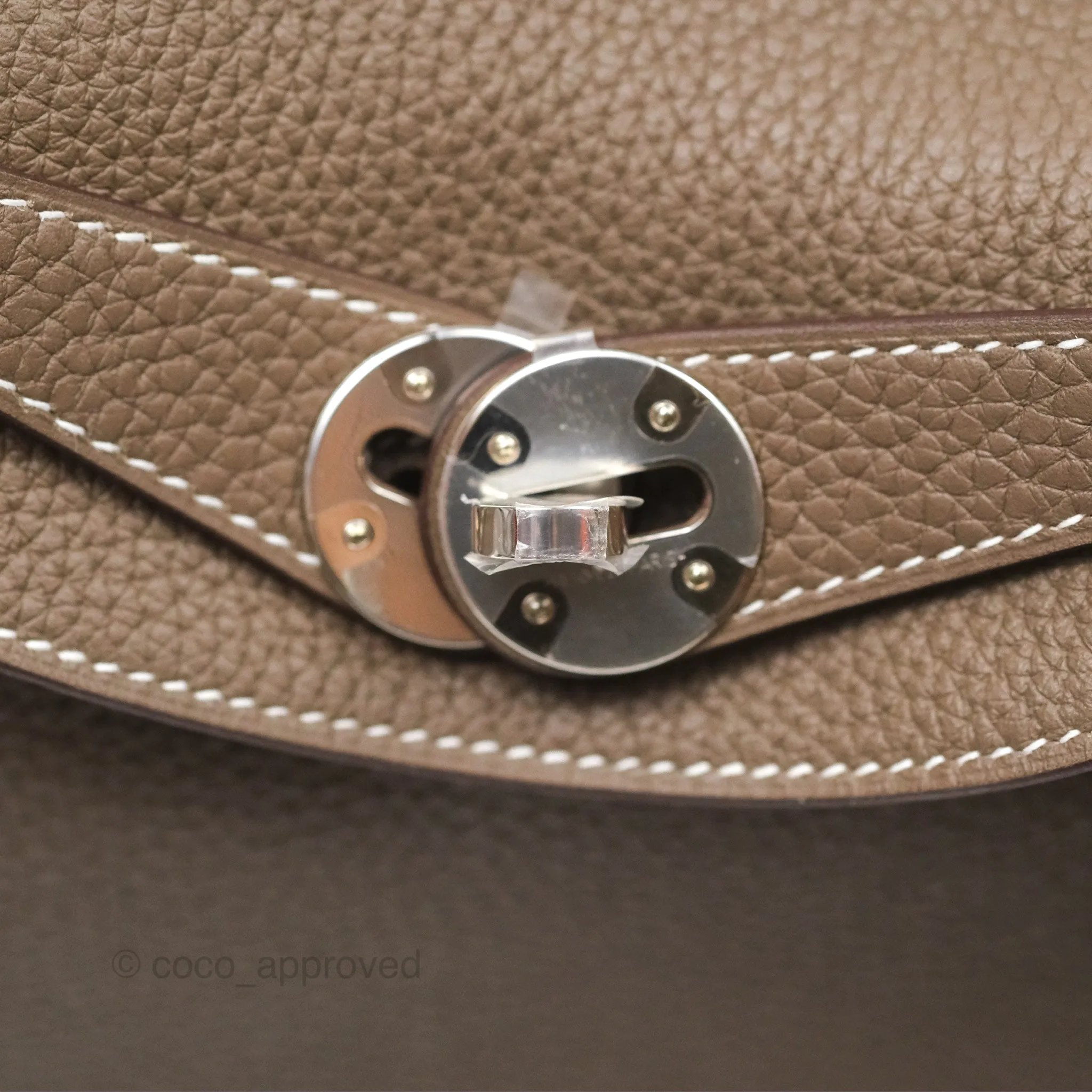 Herms Lindy 26 Clemence Etoupe 18 Palladium Hardware