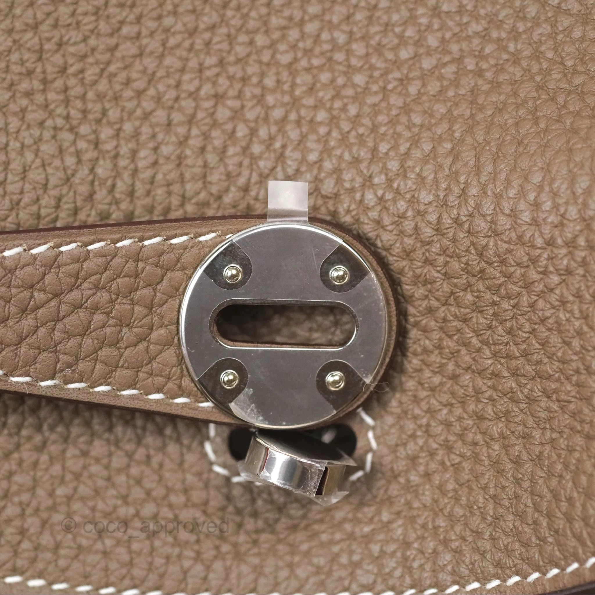 Herms Lindy 26 Clemence Etoupe 18 Palladium Hardware