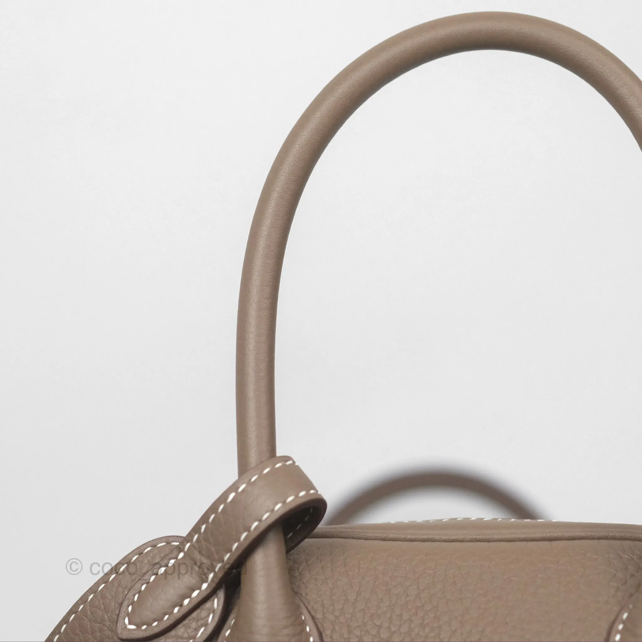 Herms Lindy 26 Clemence Etoupe 18 Palladium Hardware