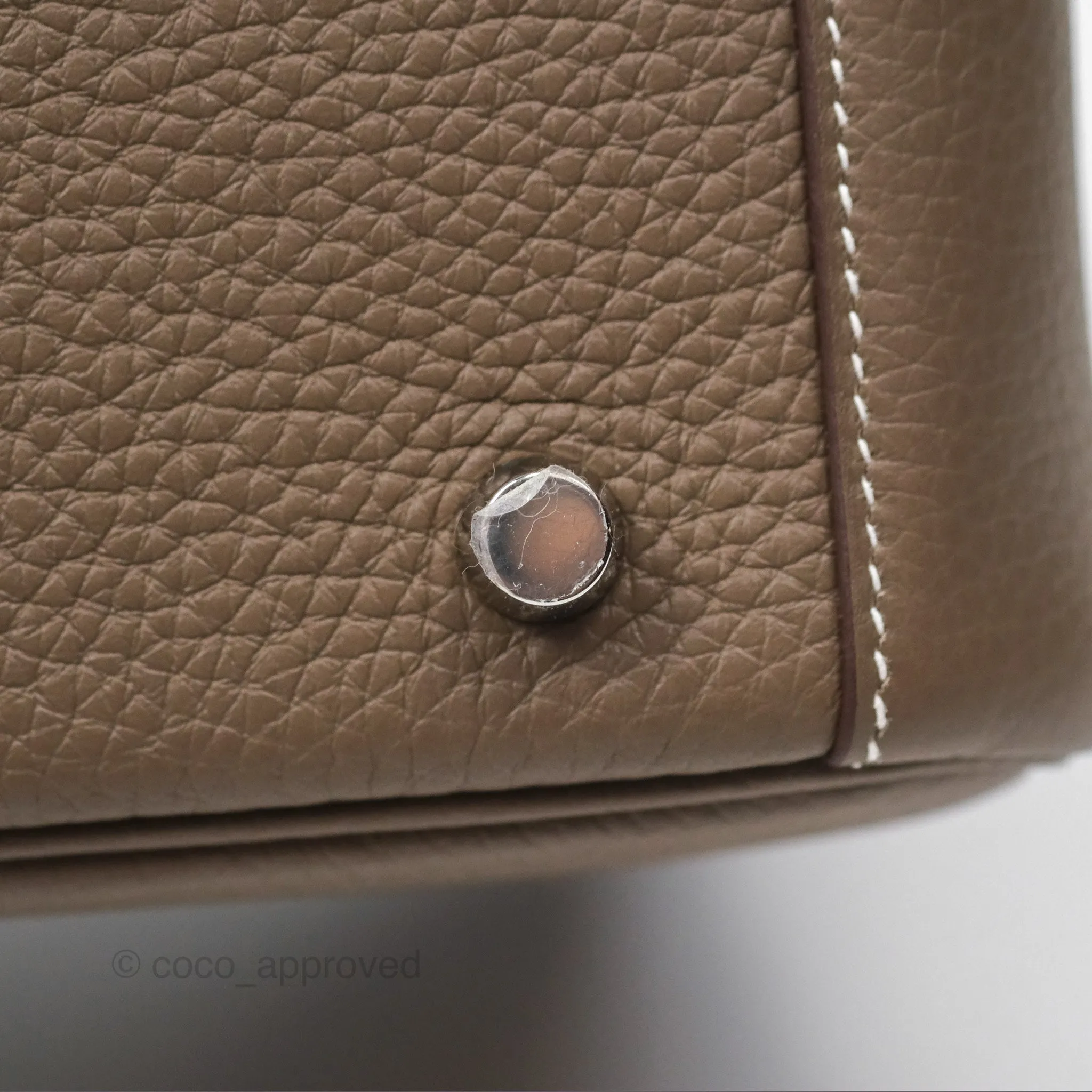 Herms Lindy 26 Clemence Etoupe 18 Palladium Hardware