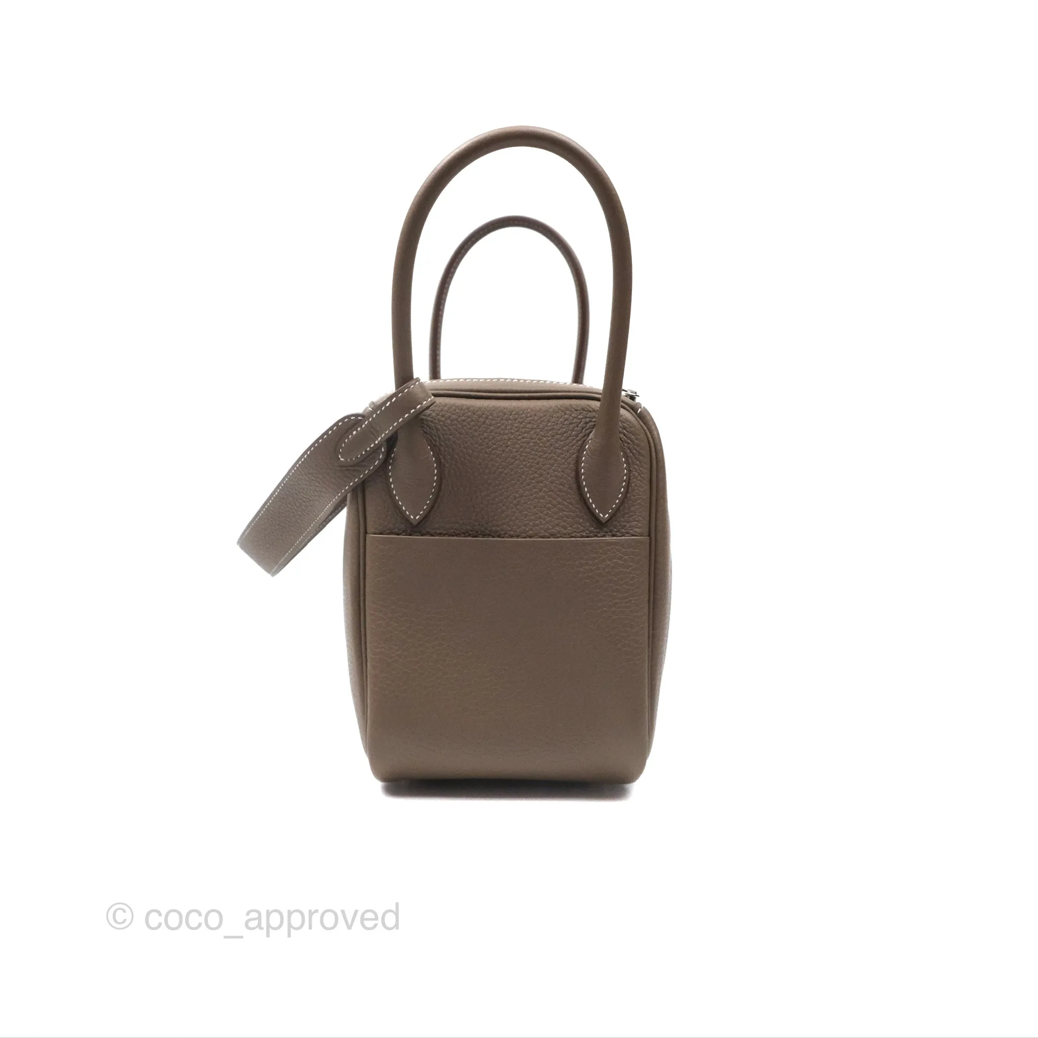 Herms Lindy 26 Clemence Etoupe 18 Palladium Hardware