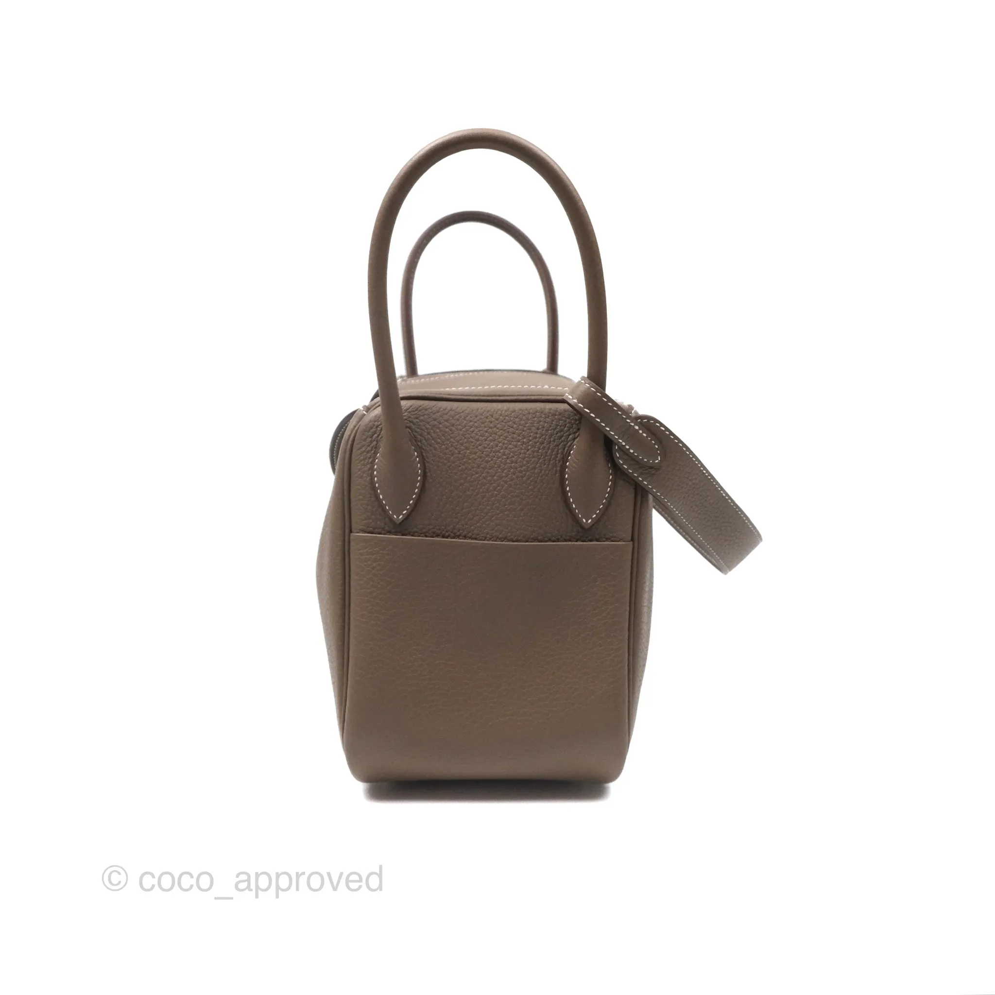 Herms Lindy 26 Clemence Etoupe 18 Palladium Hardware