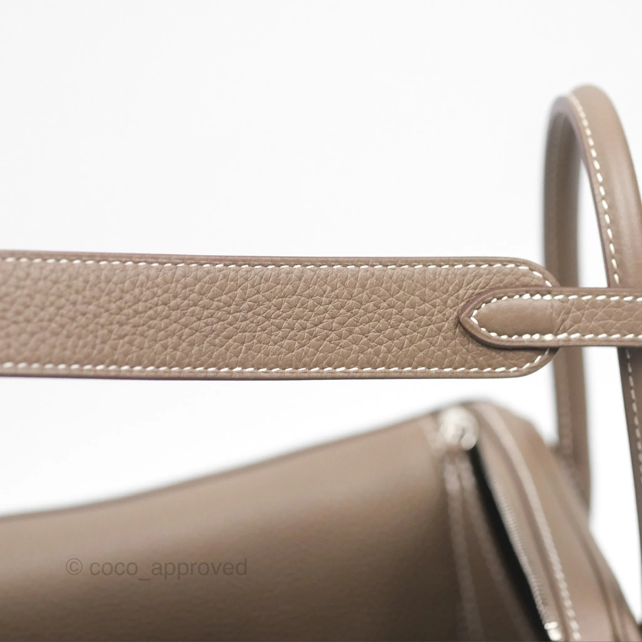 Herms Lindy 26 Clemence Etoupe 18 Palladium Hardware