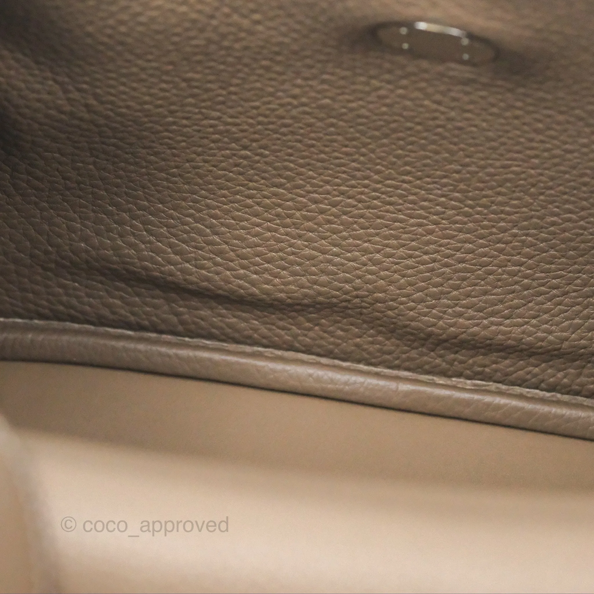 Herms Lindy 26 Clemence Etoupe 18 Palladium Hardware