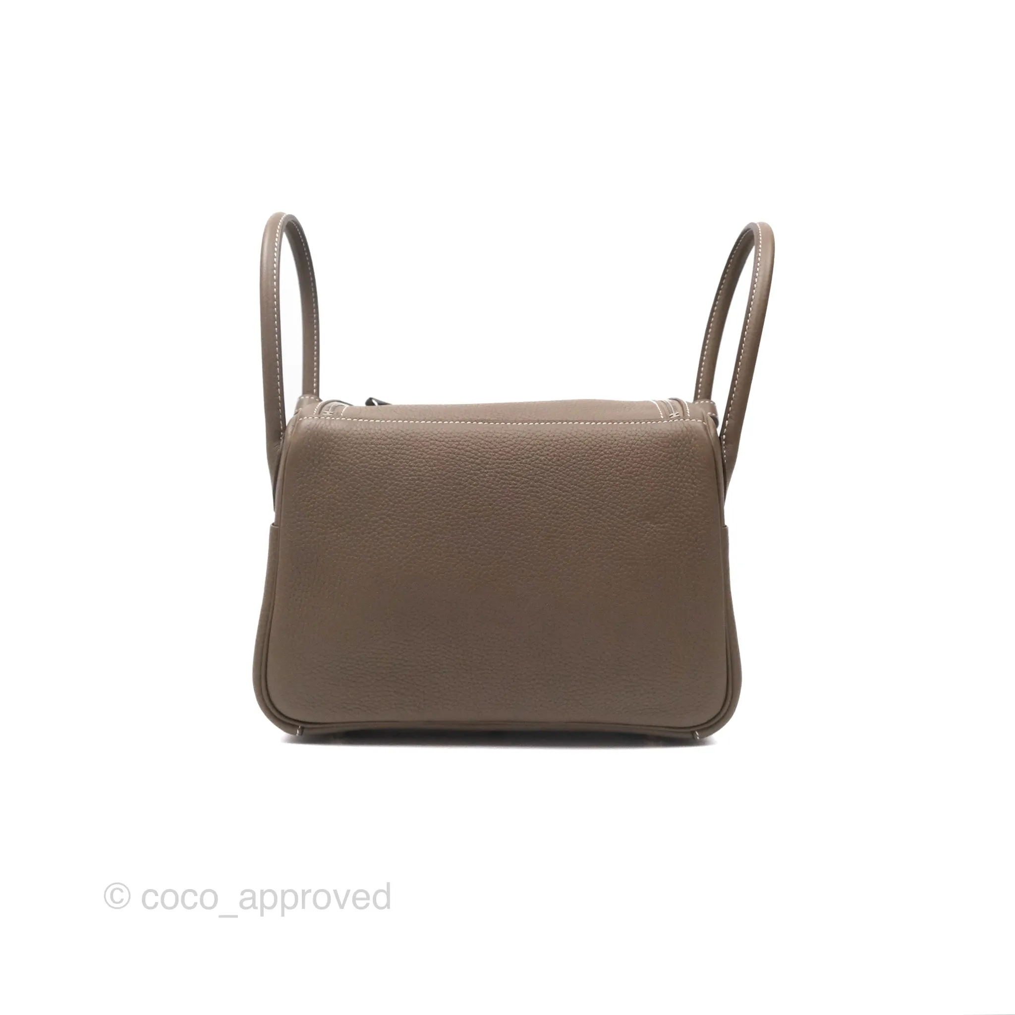 Herms Lindy 26 Clemence Etoupe 18 Palladium Hardware