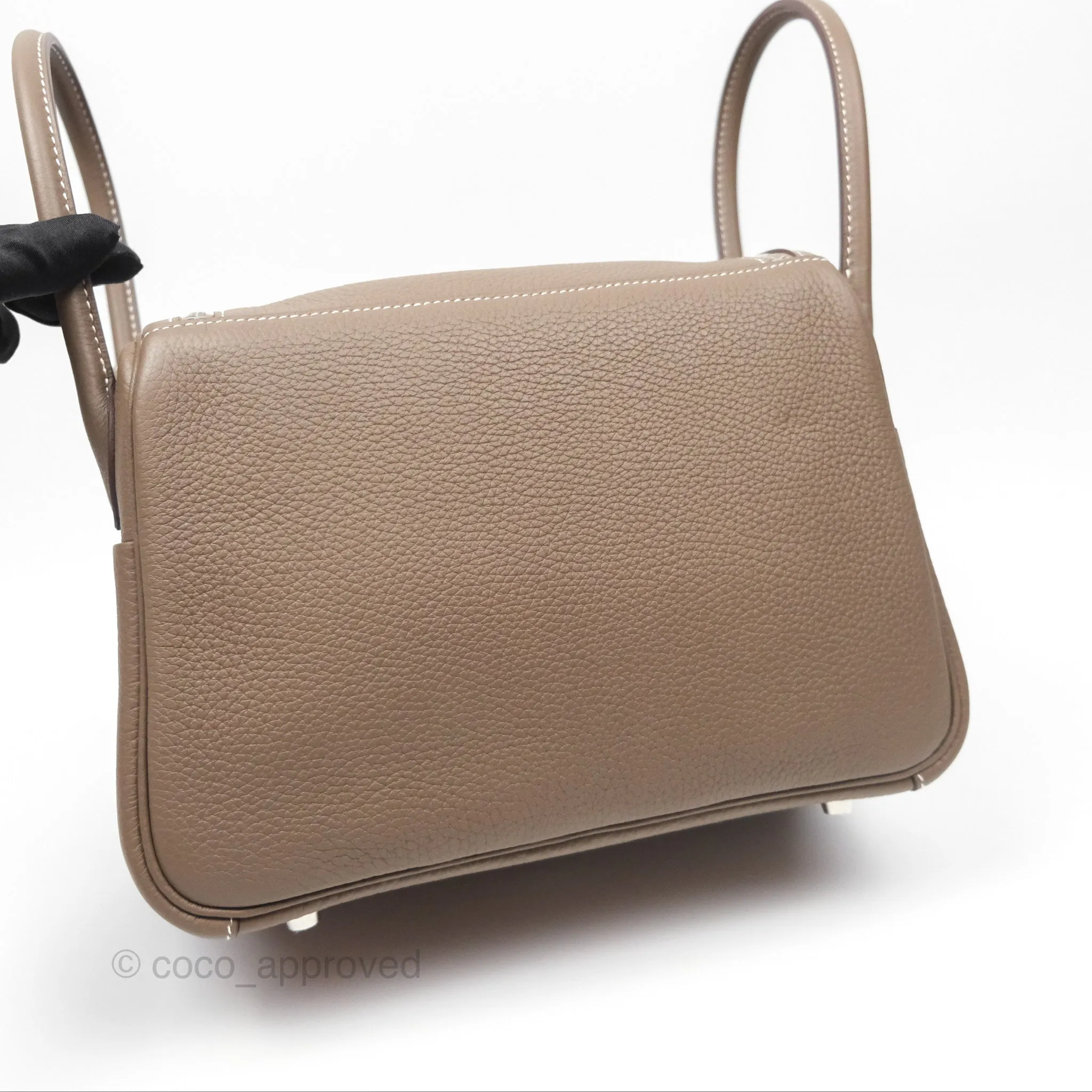 Herms Lindy 26 Clemence Etoupe 18 Palladium Hardware
