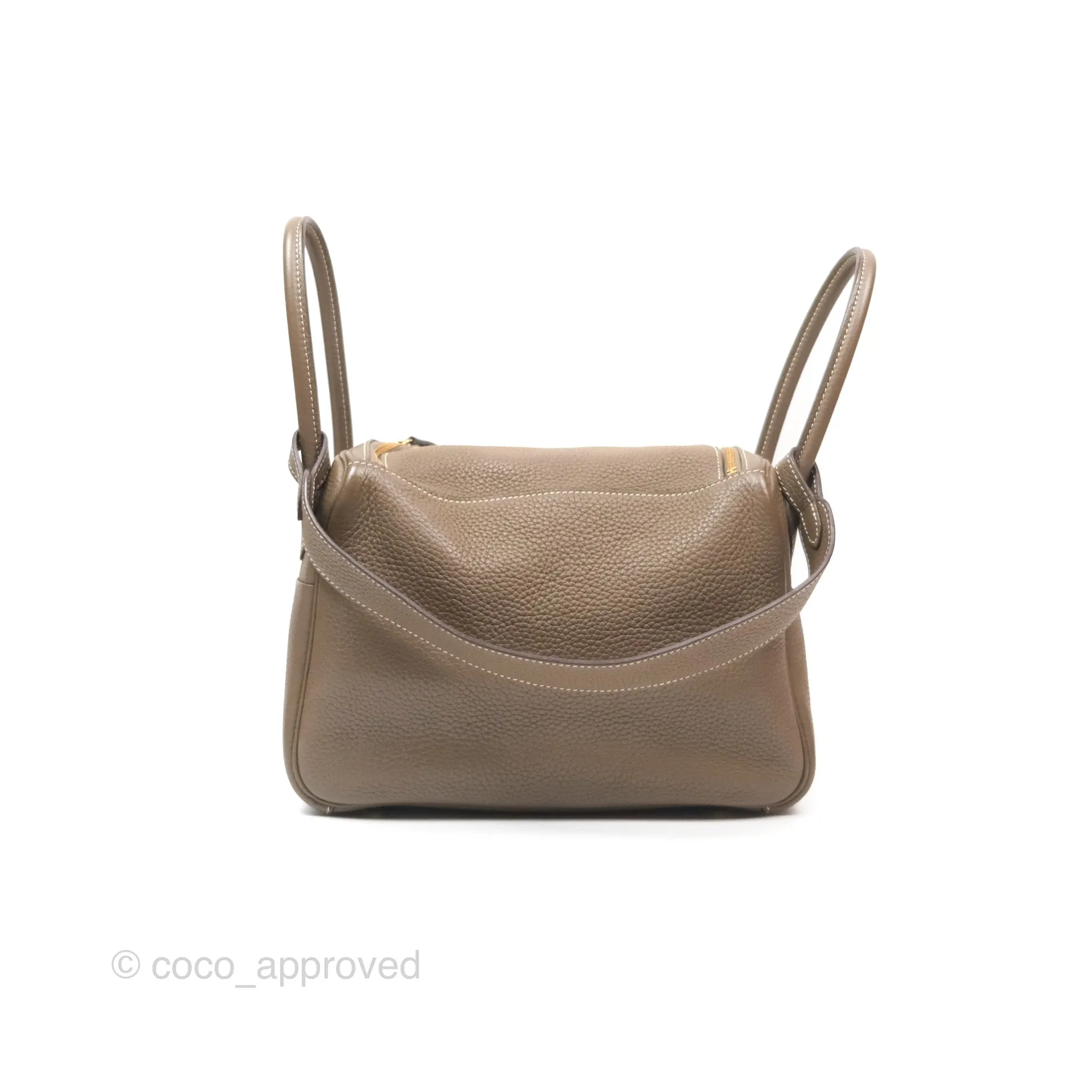 Herms Lindy 26 Etoupe 18 Taurillion Clemence Gold Hardware