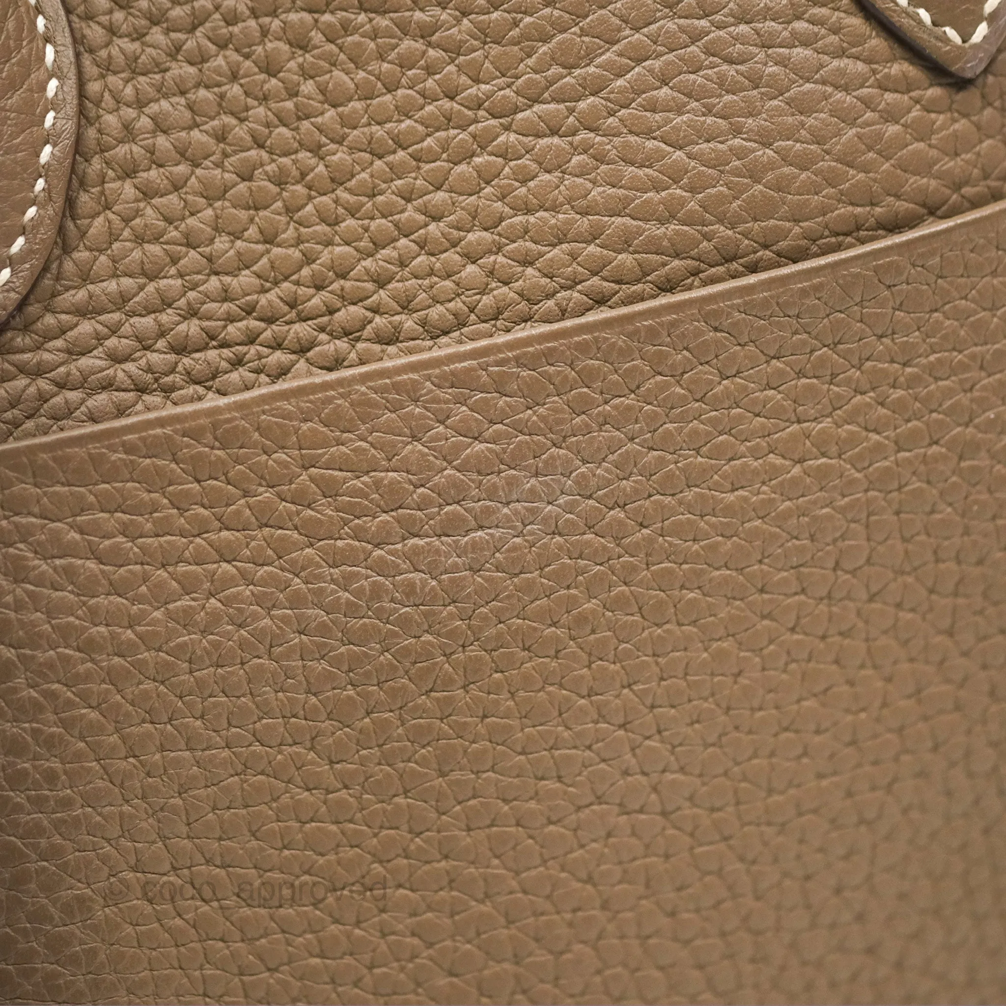 Herms Lindy 26 Etoupe 18 Taurillion Clemence Gold Hardware