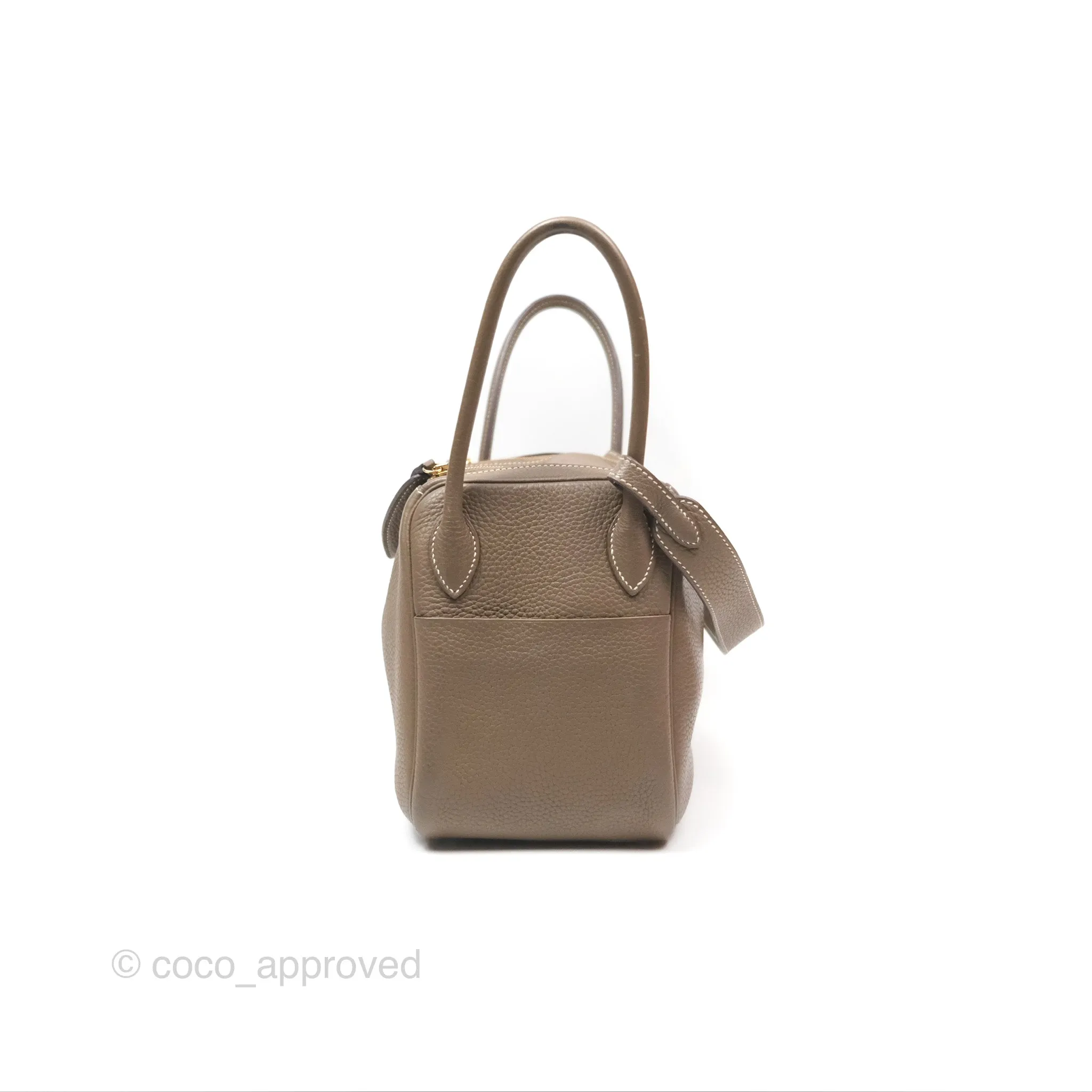 Herms Lindy 26 Etoupe 18 Taurillion Clemence Gold Hardware