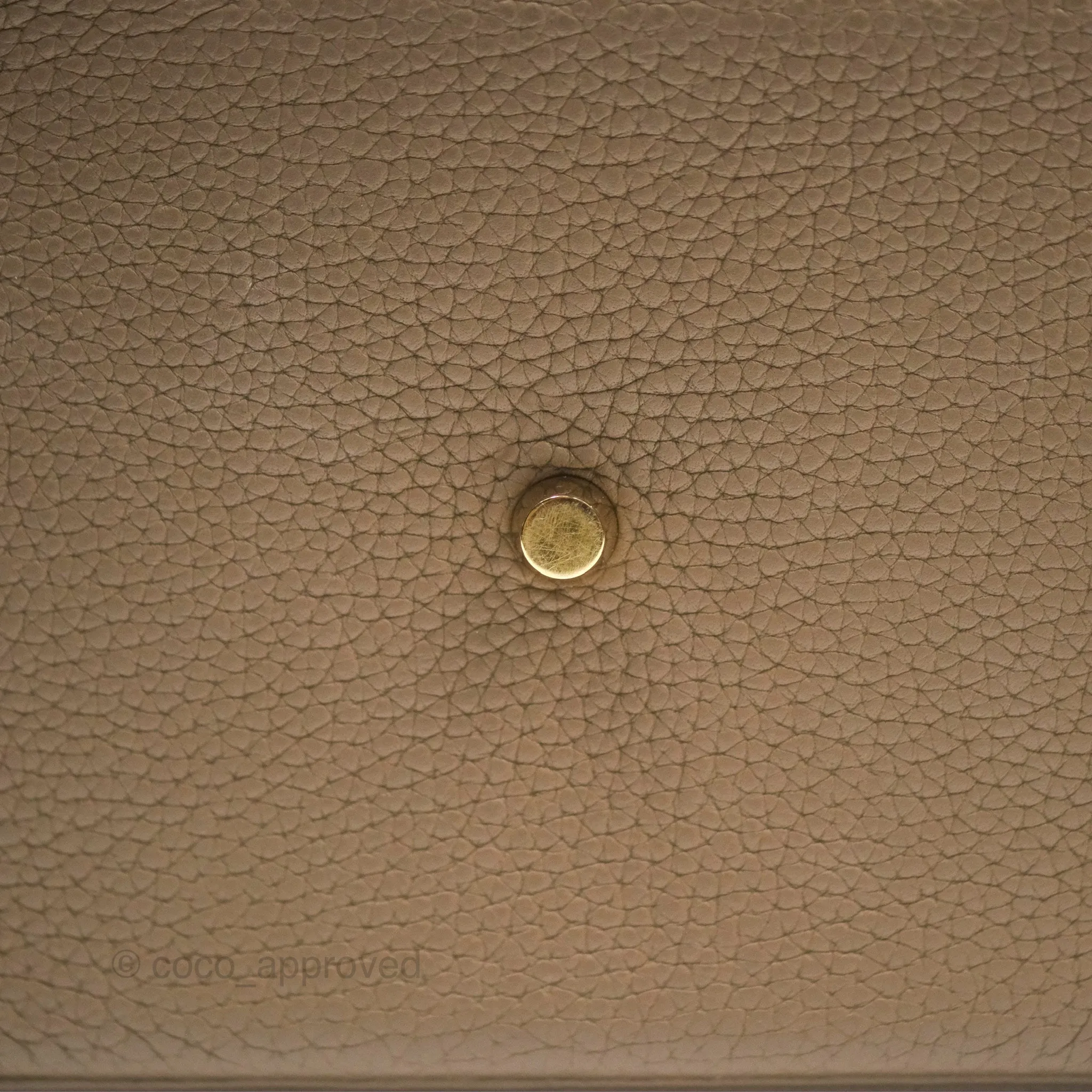 Herms Lindy 26 Etoupe 18 Taurillion Clemence Gold Hardware