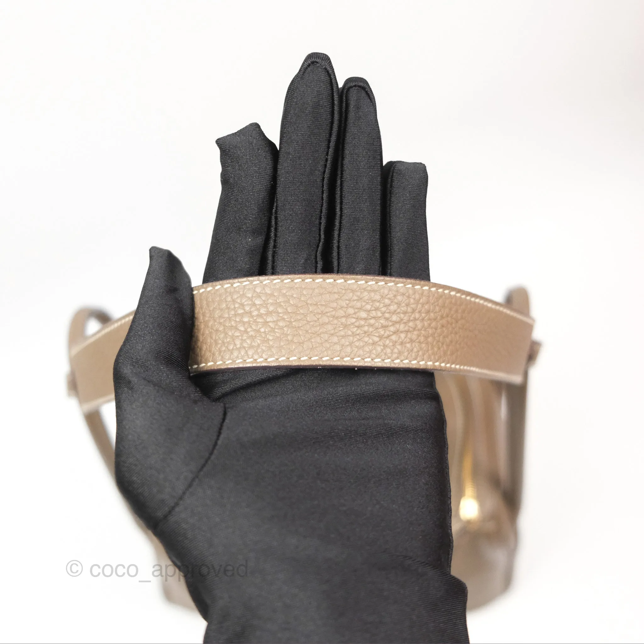 Herms Lindy 26 Etoupe 18 Taurillion Clemence Gold Hardware