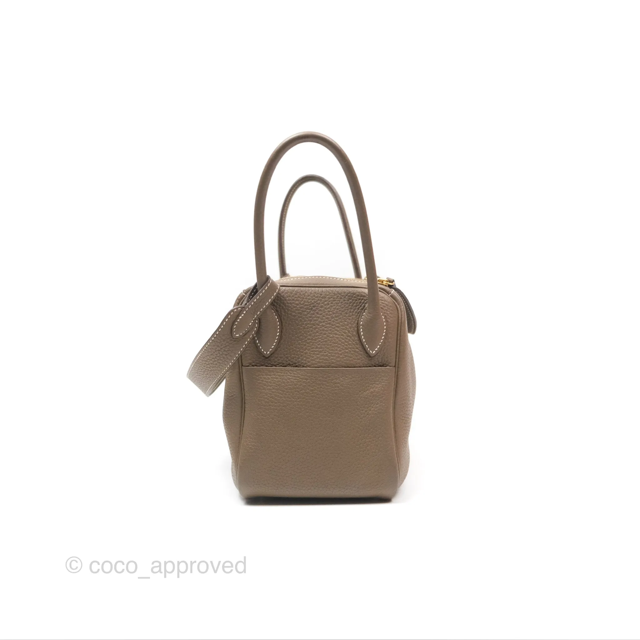 Herms Lindy 26 Etoupe 18 Taurillion Clemence Gold Hardware
