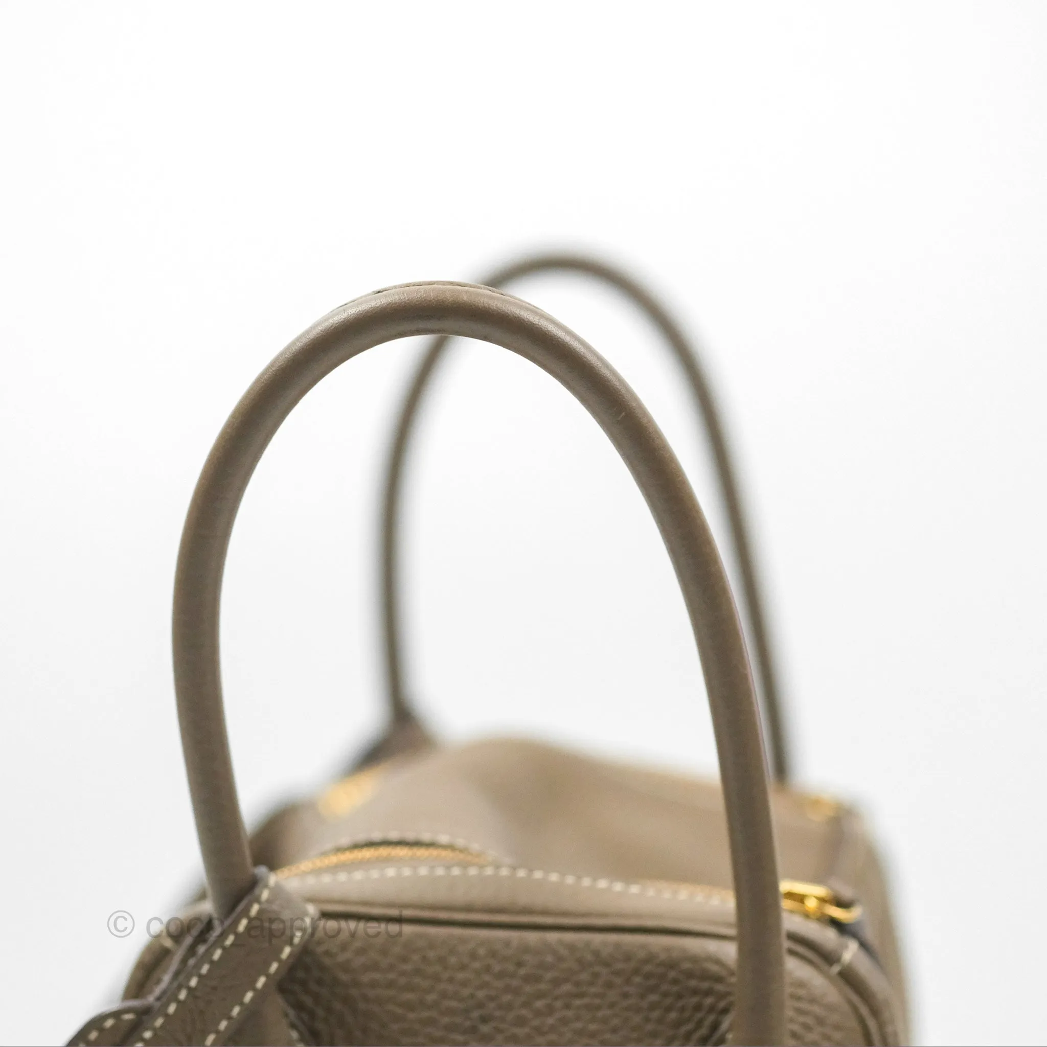 Herms Lindy 26 Etoupe Clemence Gold Hardware