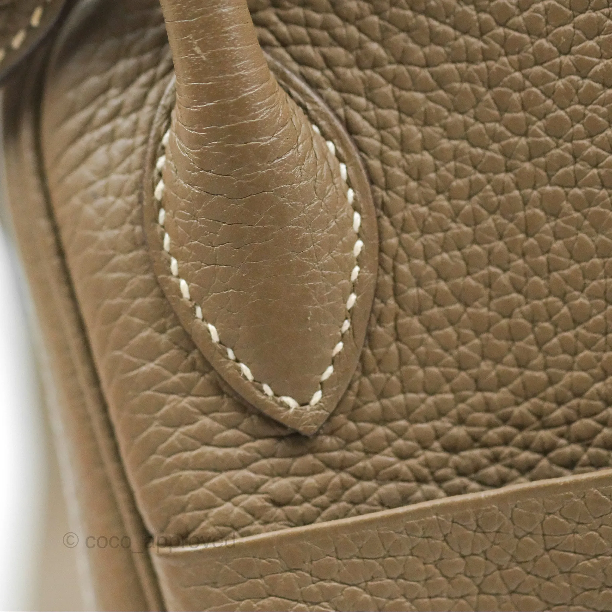 Herms Lindy 26 Etoupe Clemence Gold Hardware