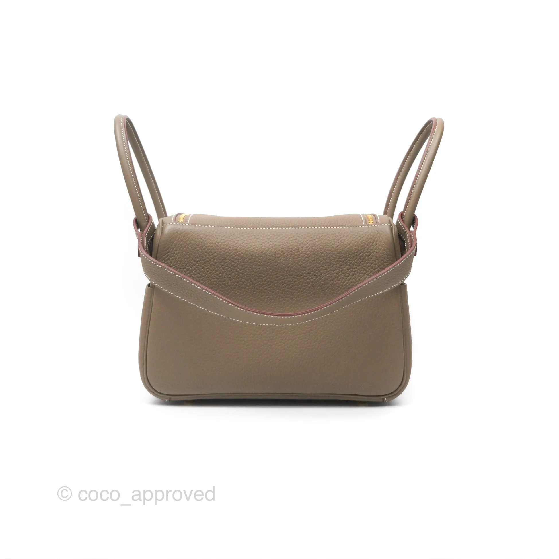 Herms Lindy 26 Etoupe Clemence Gold Hardware