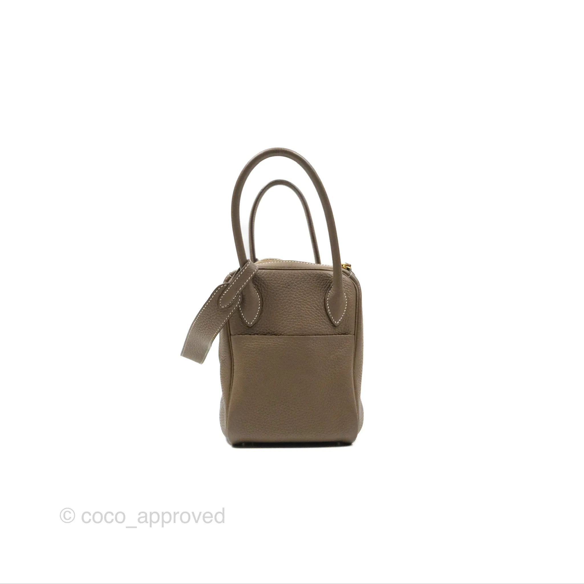 Herms Lindy 26 Etoupe Clemence Gold Hardware