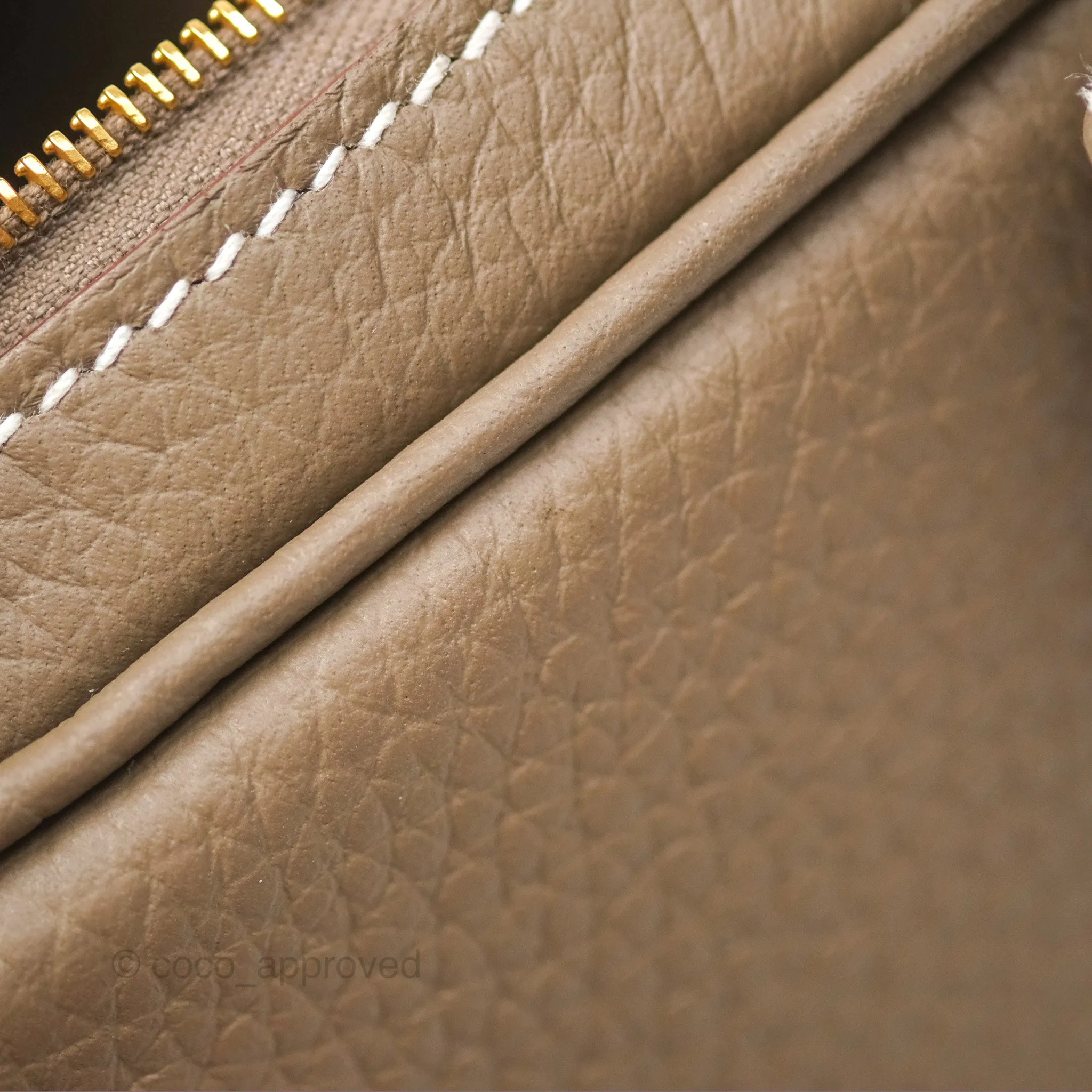 Herms Lindy 26 Etoupe Clemence Gold Hardware
