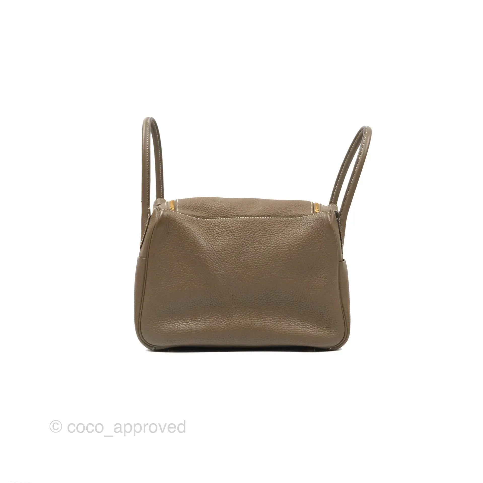 Herms Lindy 26 Etoupe Clemence Gold Hardware