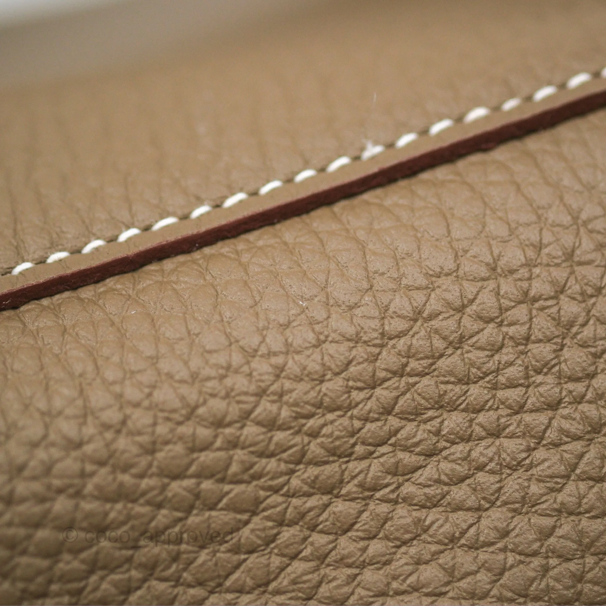 Herms Lindy 26 Etoupe Clemence Gold Hardware